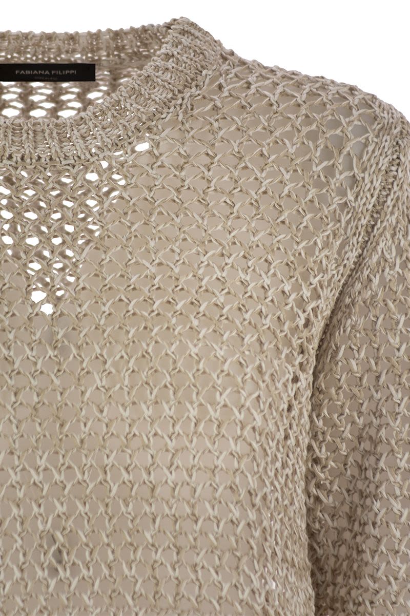 FABIANA FILIPPI 3/4-Sleeve Cotton T-Shirt