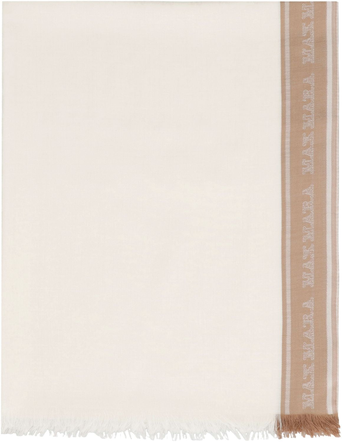 MAX MARA Cashmere-Silk Blend Scarf with Fringed Edges - 70x194 cm