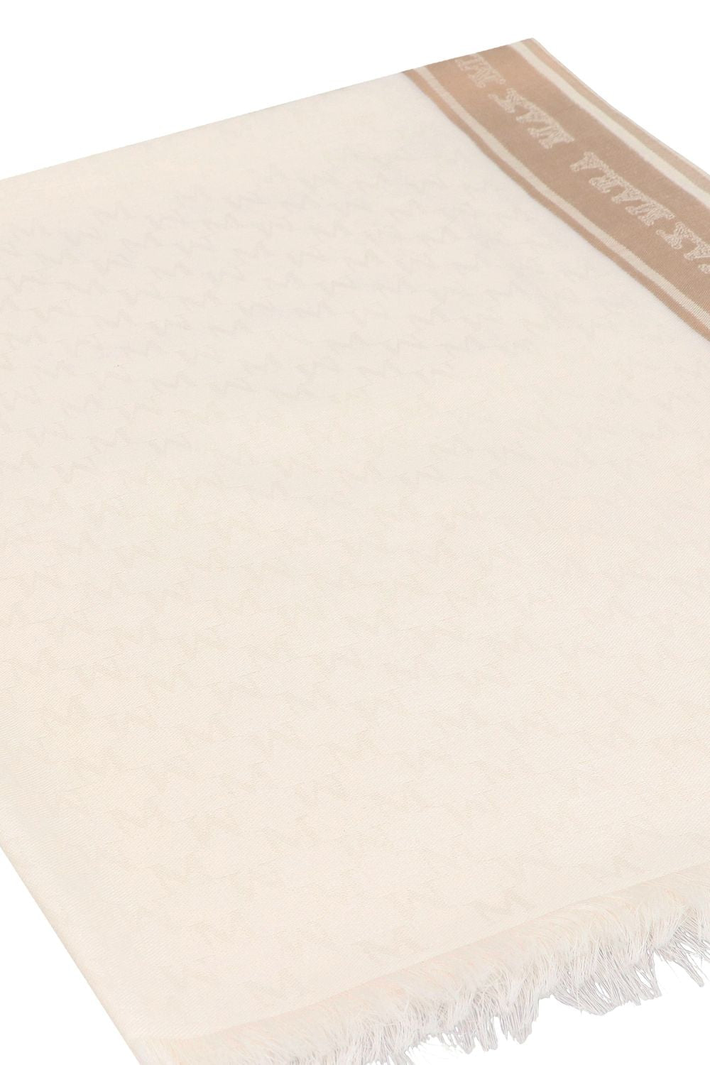 MAX MARA Cashmere-Silk Blend Scarf with Fringed Edges - 70x194 cm