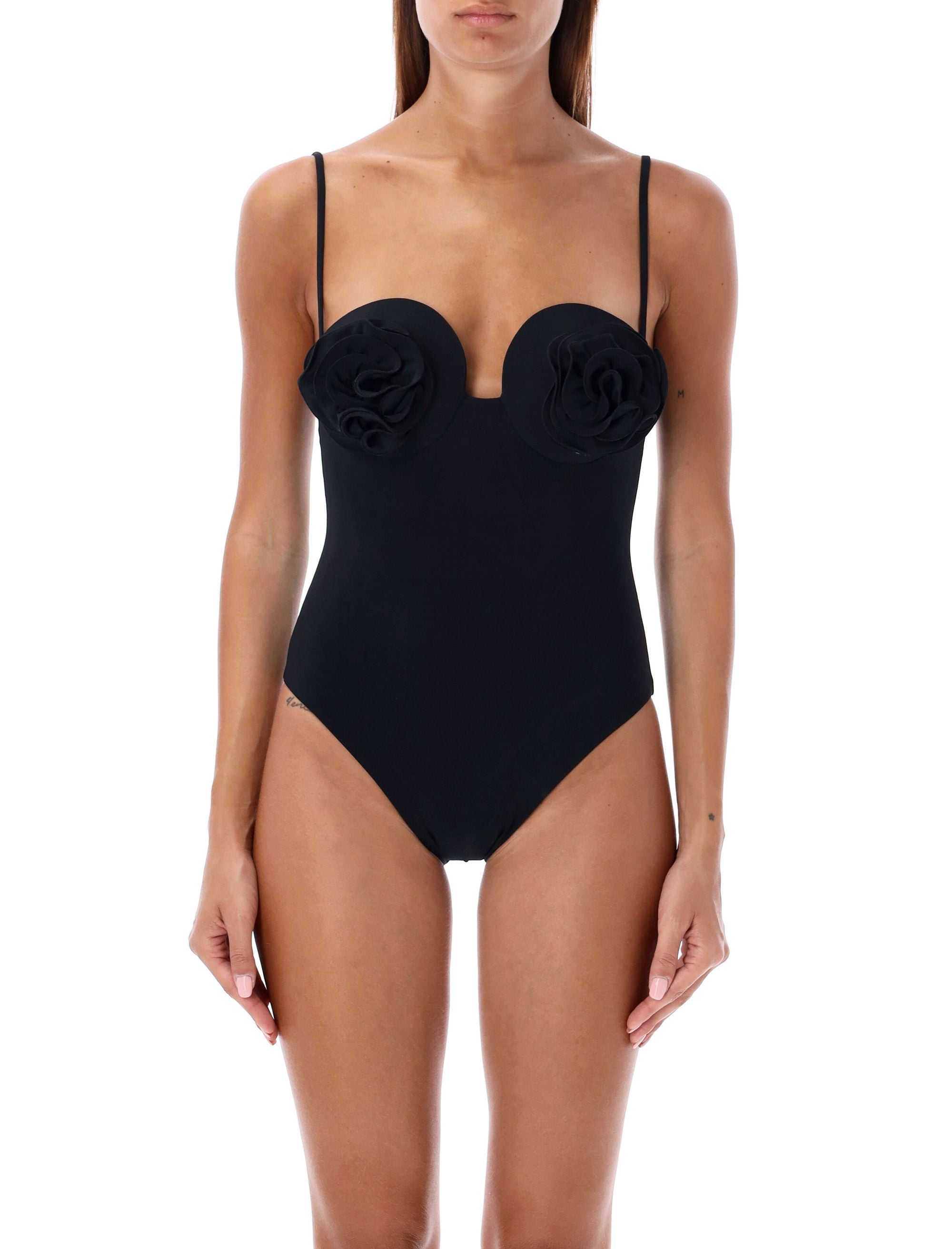 MAGDA BUTRYM Elegant One-Piece Swimsuit with Floral Detailing