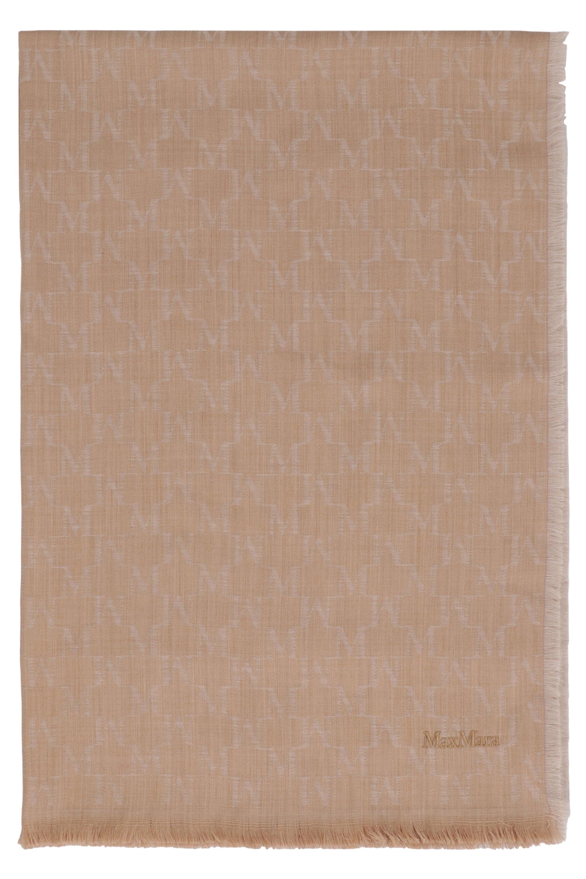 MAX MARA Frayed Hem Virgin Wool Stole - 70x209 CM