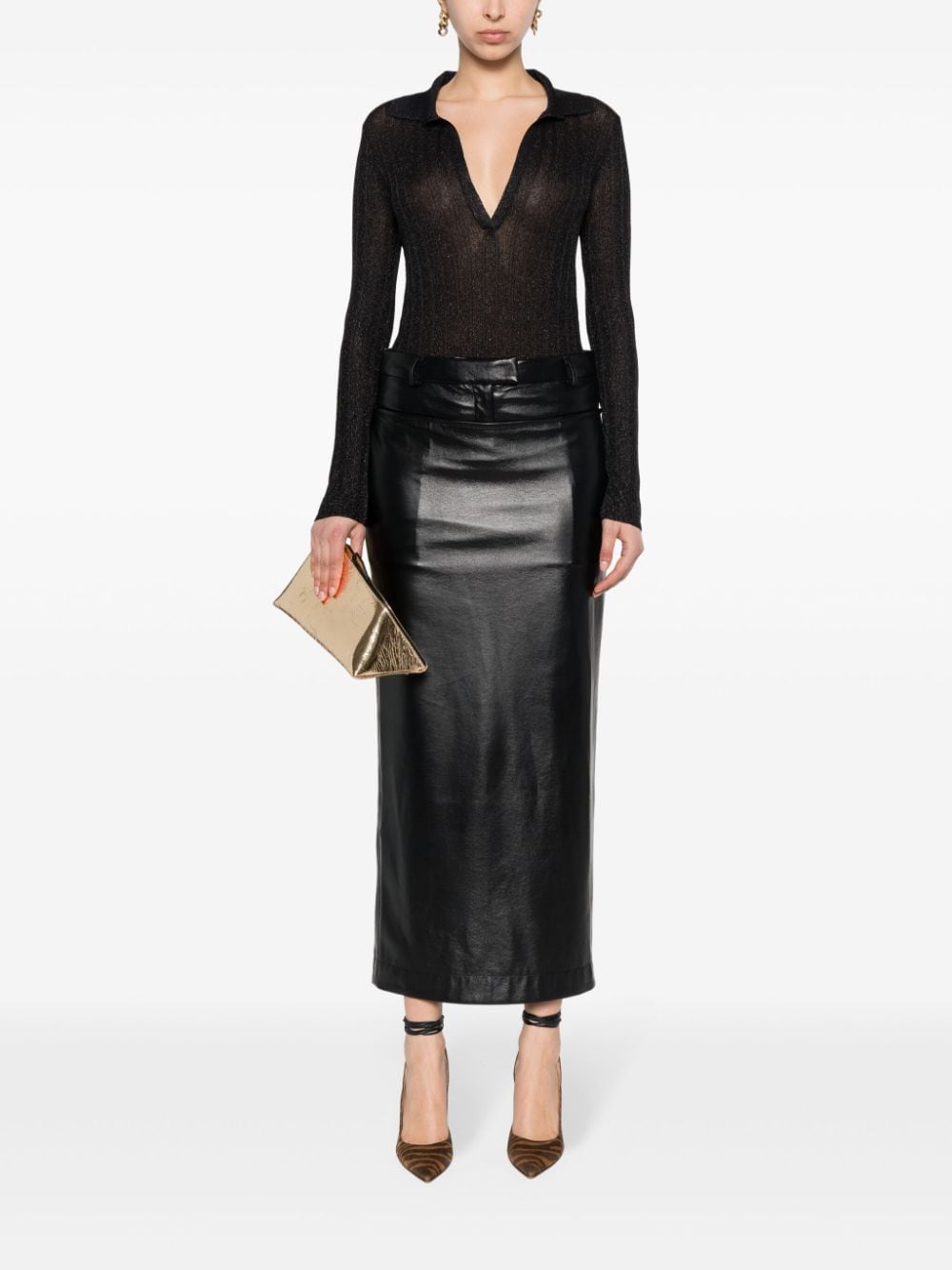 TOM FORD Ribbed Lurex Polo Shirt - SS24 Collection