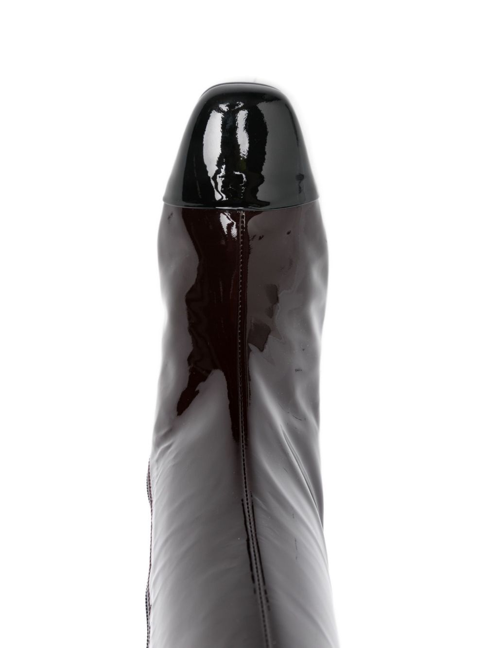 CAREL PARIS Knee-High Leather Boots with Block Heel