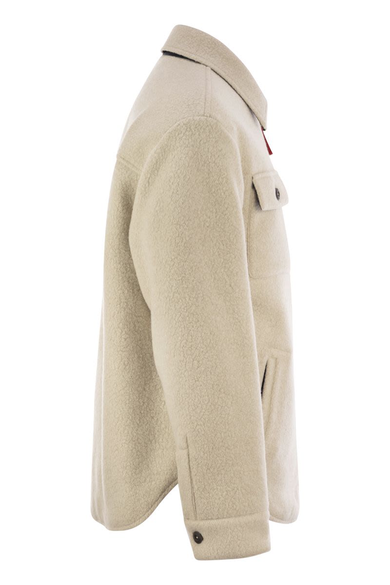 FAY Men's Wool Trucker Jacket with Shirt Collar - Regular Fit