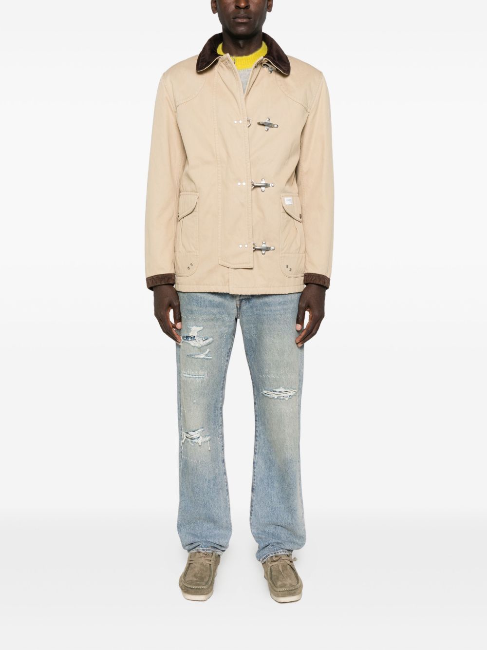 FAY Men's Notched Lapels Cotton Jacket