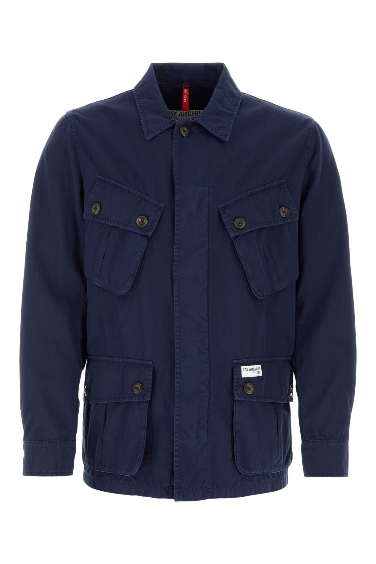 FAY Cotton Blend Jacket for Men - Spring/Summer 2023
