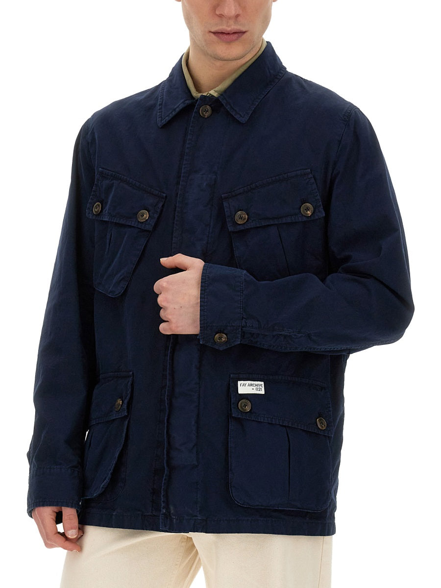 FAY Men's 100% Cotton Jacket - Size L