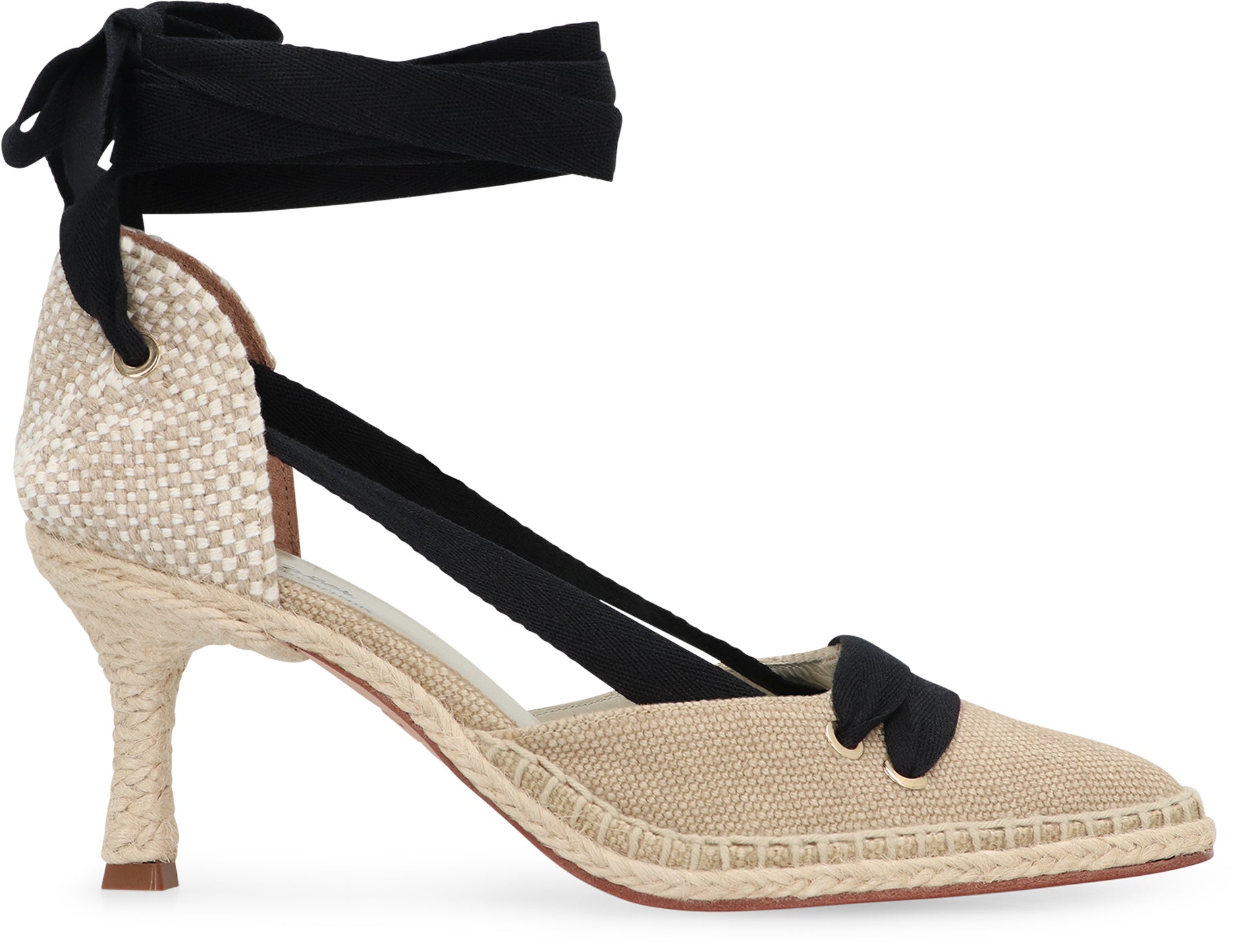 CASTAÑER Pointy Toe Ankle Lace Heel Espadrilles