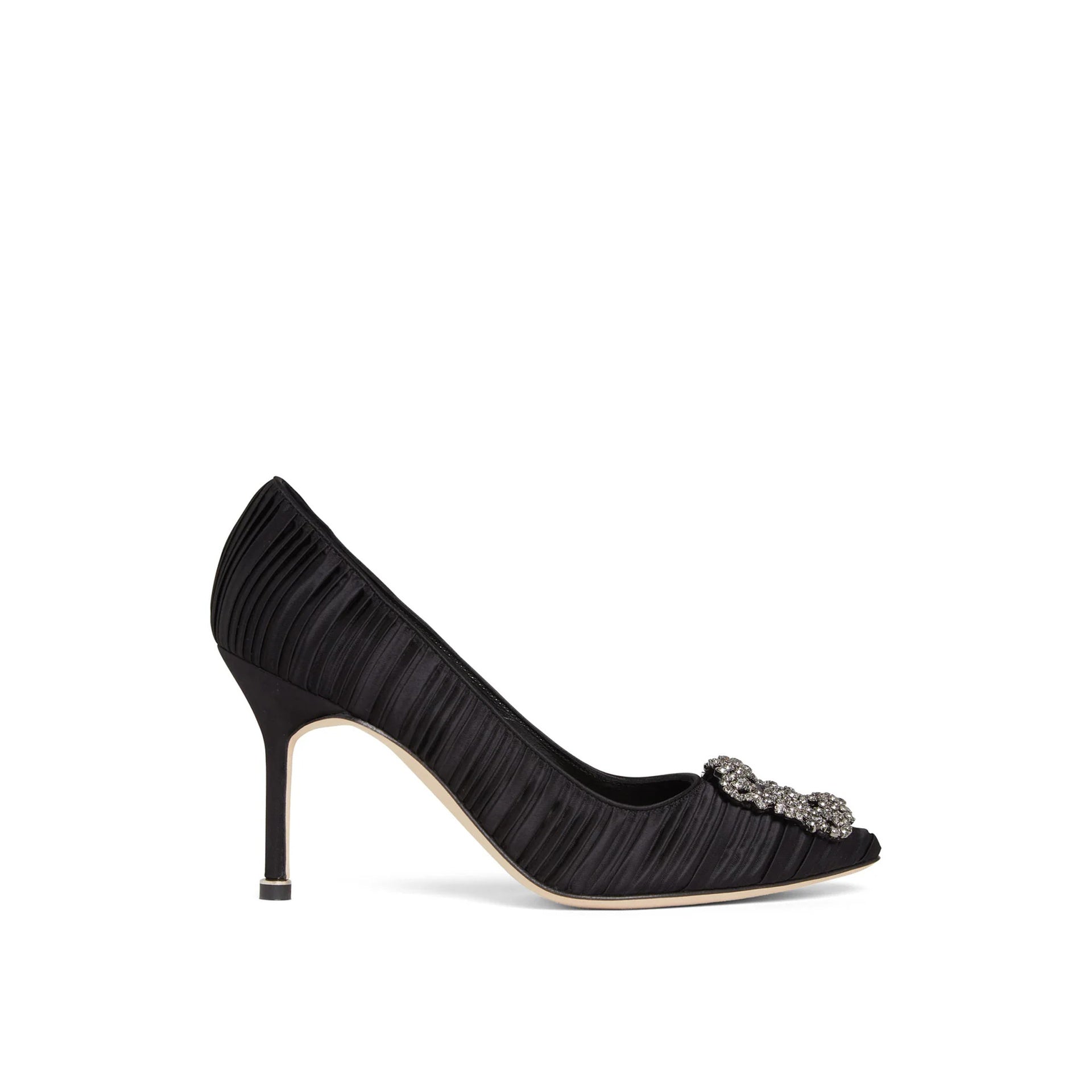 MANOLO BLAHNIK Hangisi 90 Pleated Satin Pumps