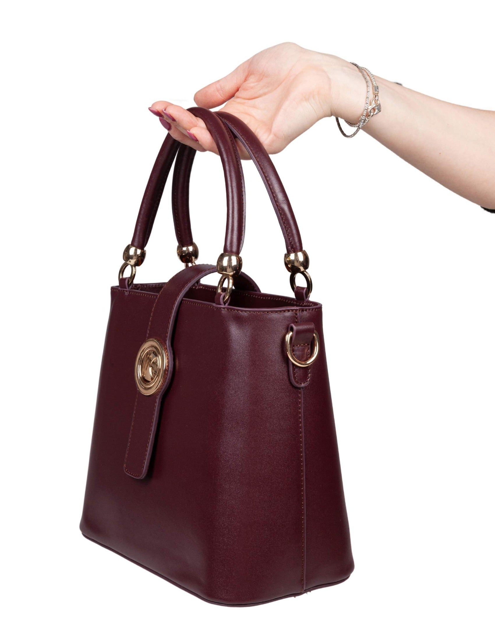 MARCO CASTELLI Stylish Mini Handbag with Double Leather Handles