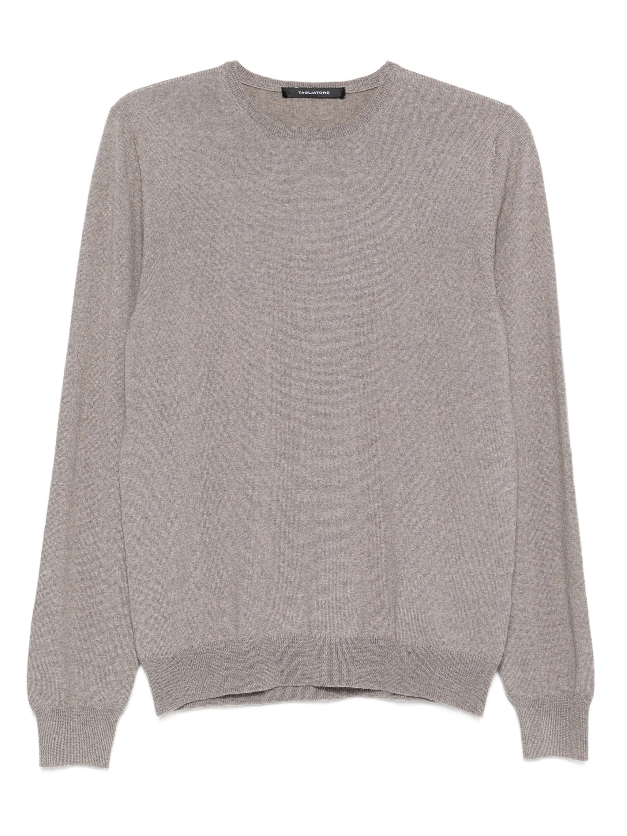 TAGLIATORE Ribbed Trim Crew Neck Sweater - Size 48