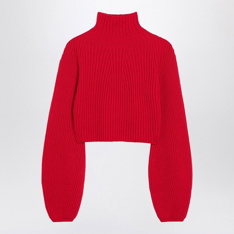 MAX MARA SPORTMAX Cropped Virgin Wool Turtleneck Jumper