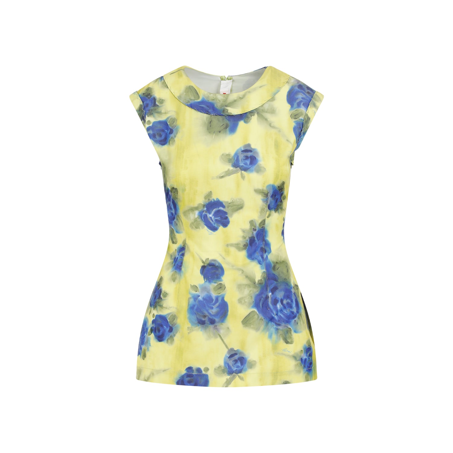 MARNI Floral Print Sleeveless Fitted Top