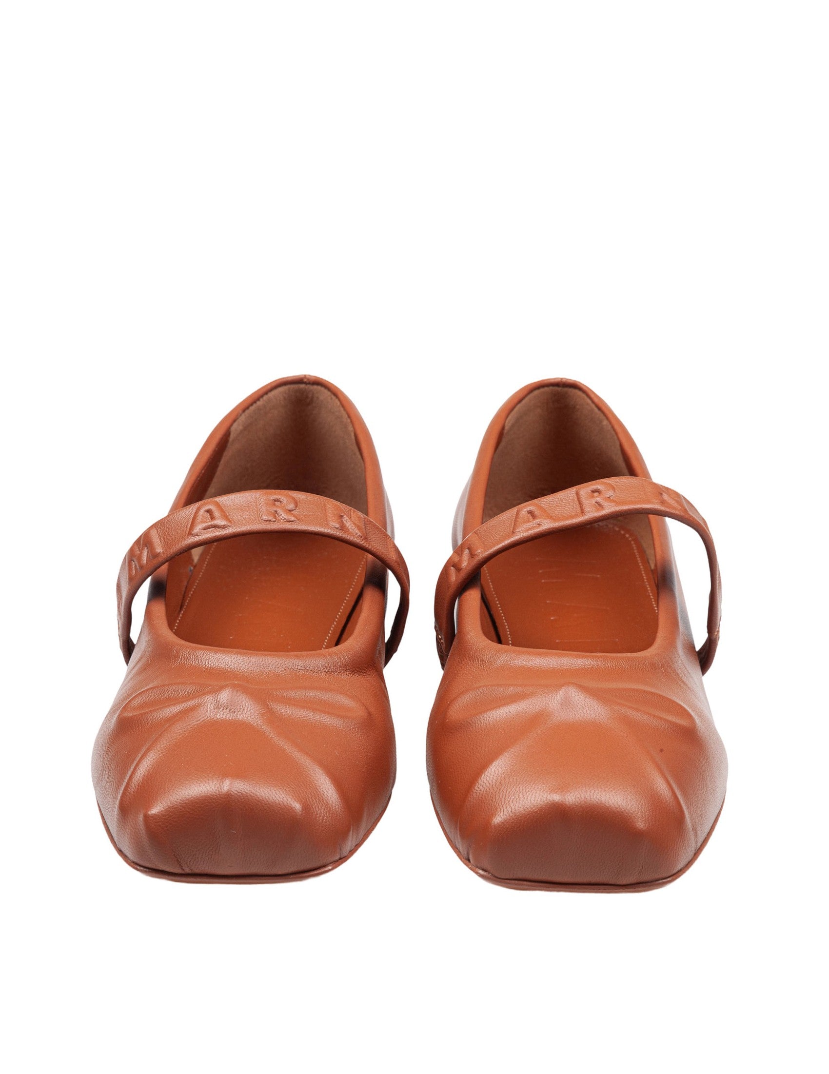MARNI Elegant Mary Jane Ballerina Shoes with Embossed Bow