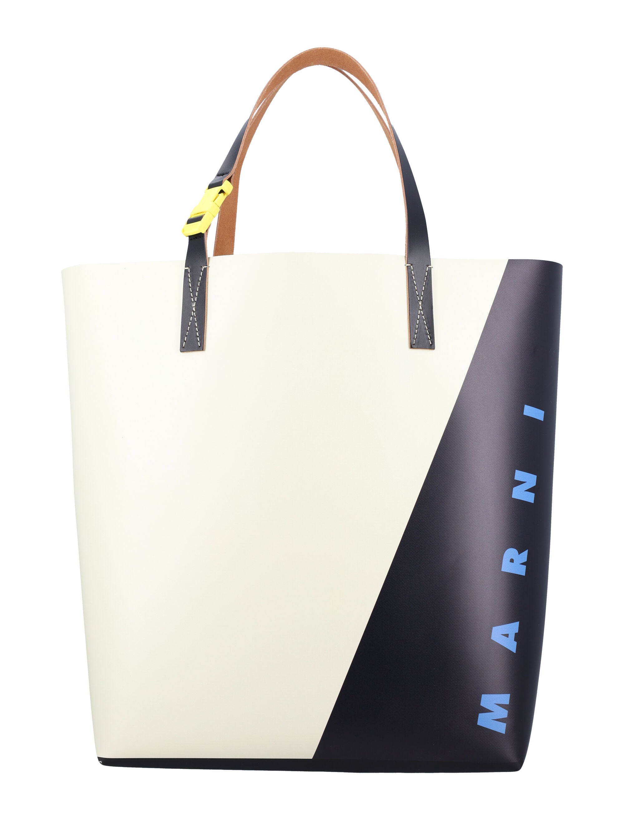 MARNI Stylish Two-Tone Diagonal Shopper - 40cm Height