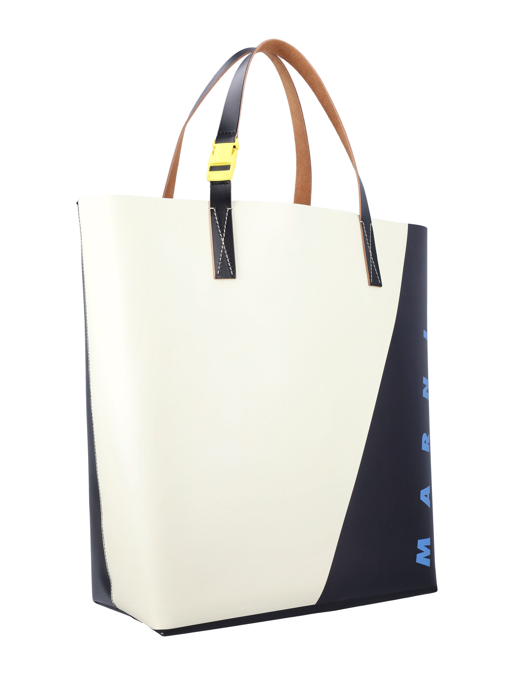 MARNI Stylish Two-Tone Diagonal Shopper - 40cm Height