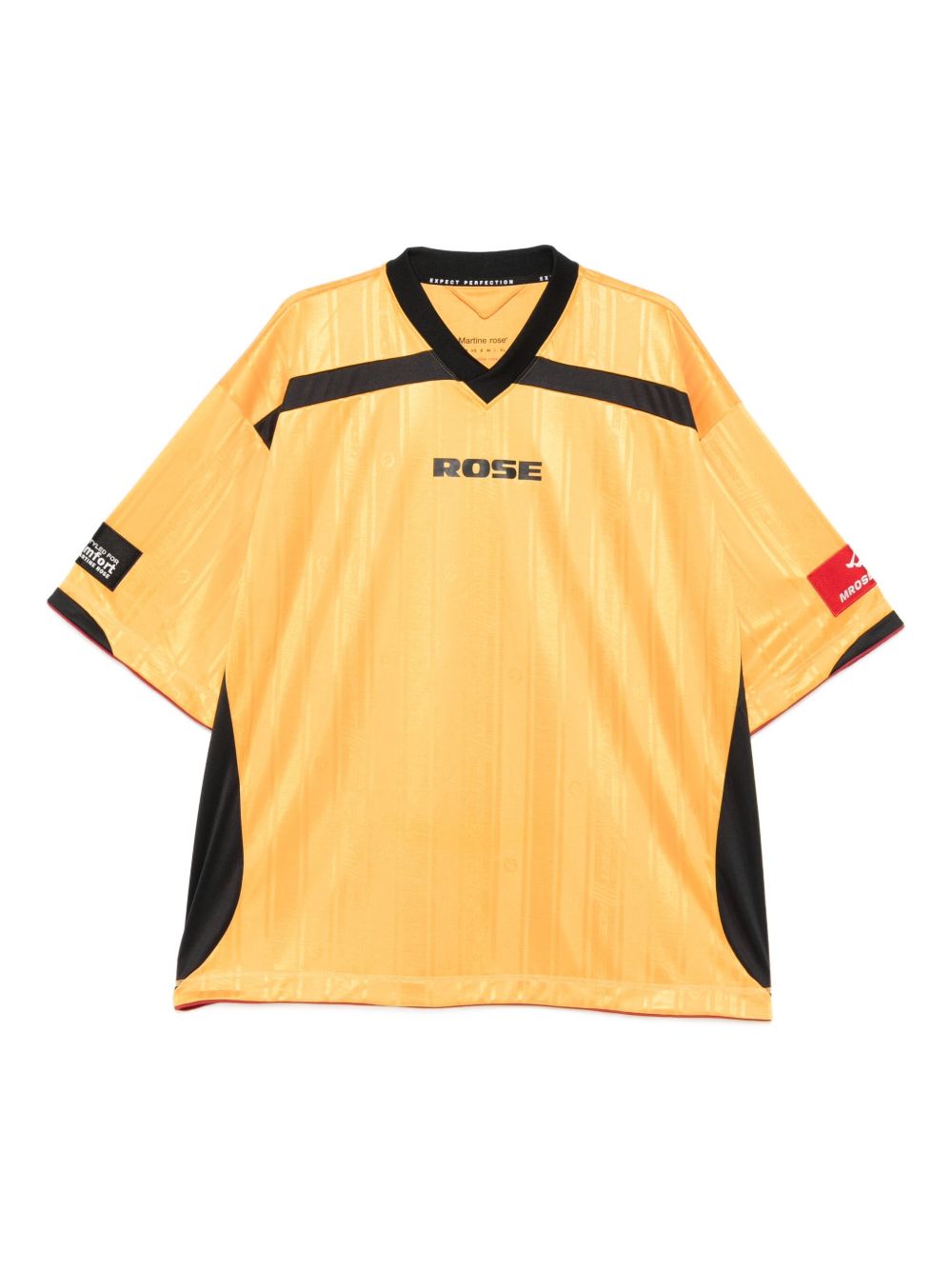 MARTINE ROSE Football-Inspired V-Neck T-Shirt for Men