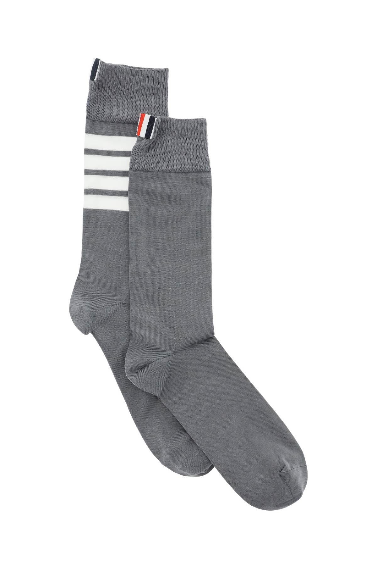 THOM BROWNE Men's 100% Leather Mid Socks