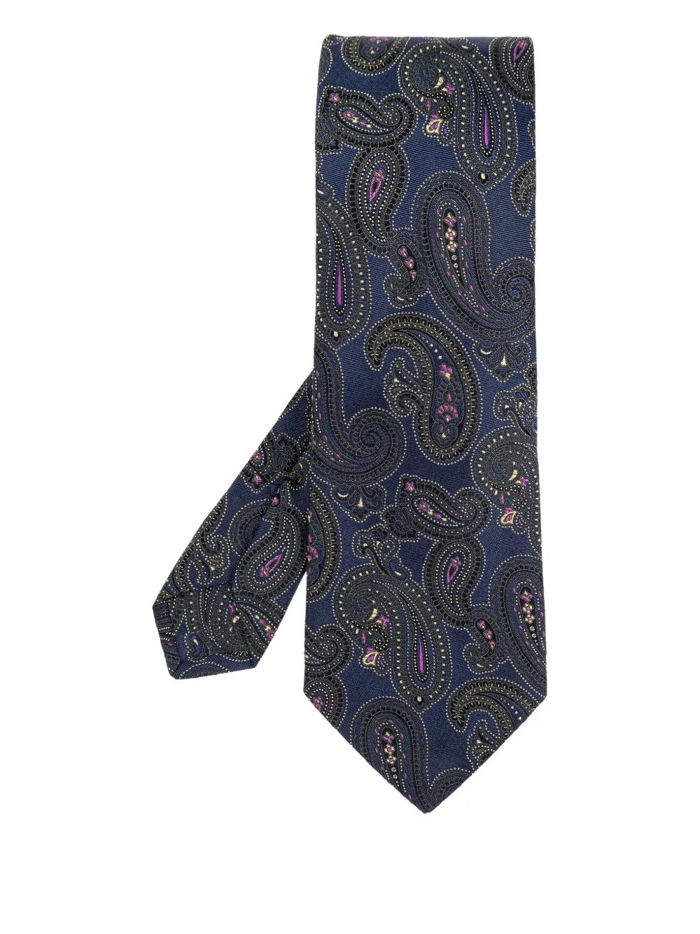 ETRO Paisley Jacquard Silk Tie - FW25 Collection