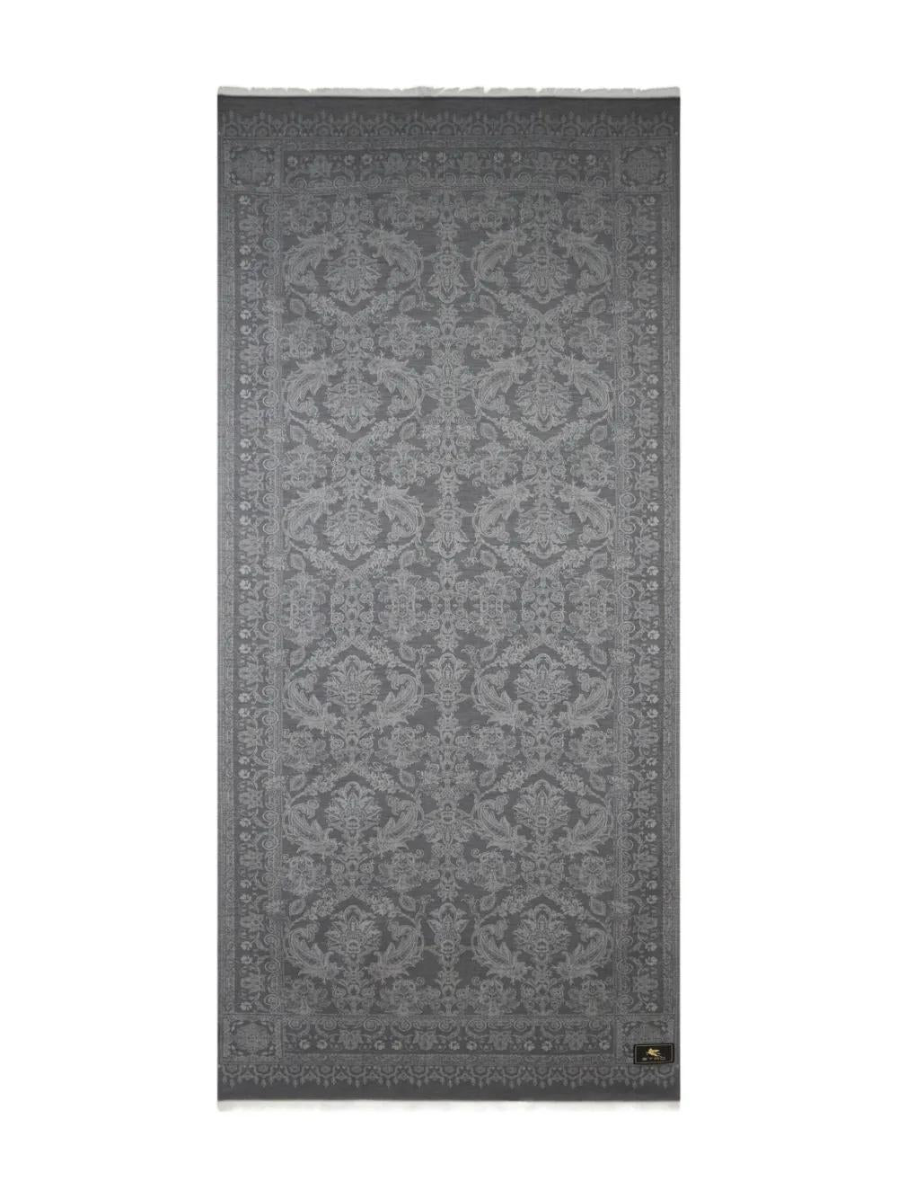 ETRO Paisley Design Fringed Scarf for Men