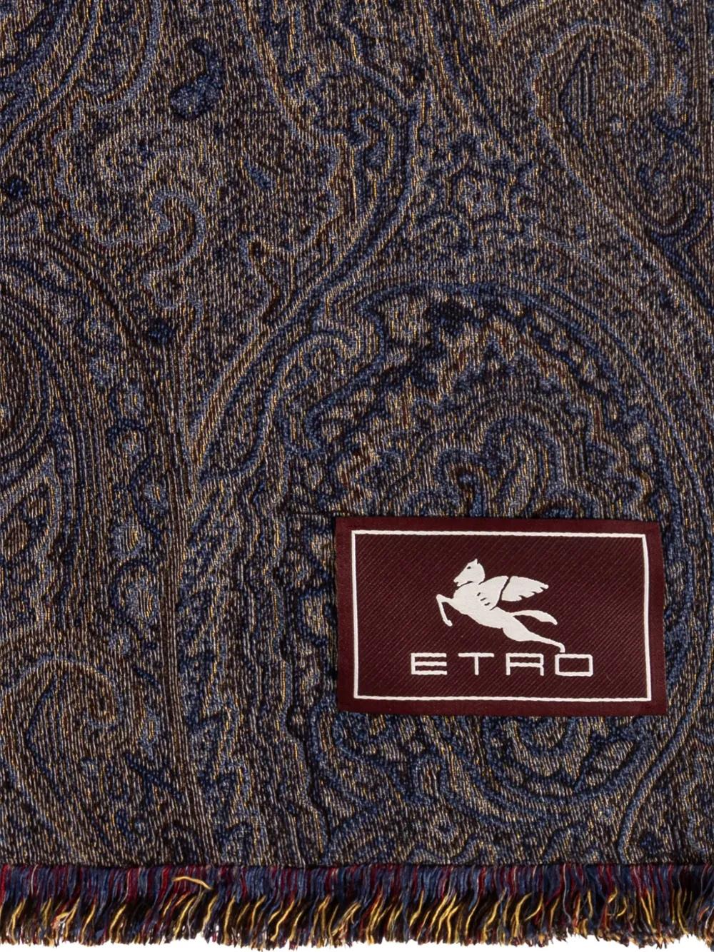 ETRO Paisley Pattern Fringed Scarf