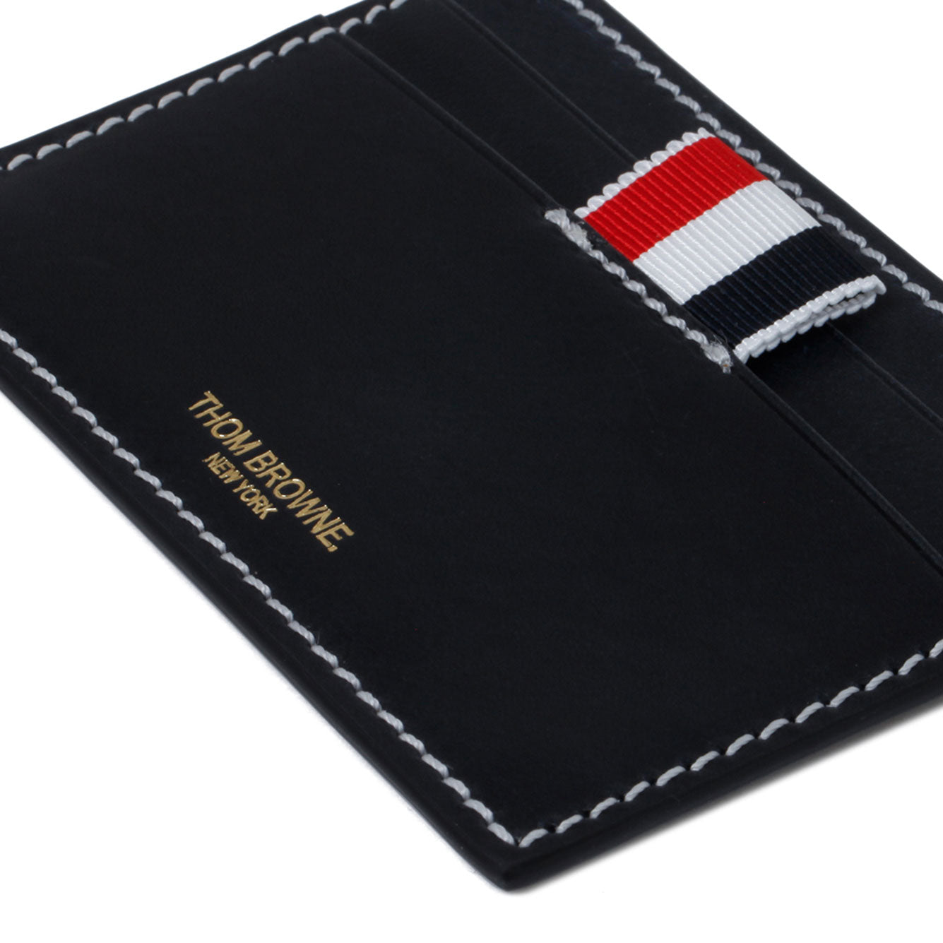 THOM BROWNE Mini 100% Leather Wallet