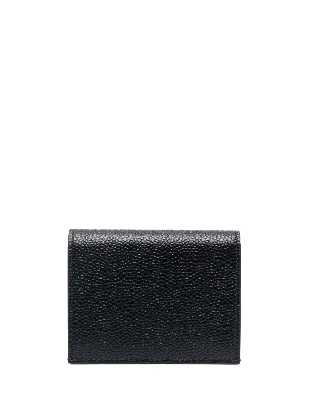 THOM BROWNE Pebble Grain Leather Double Card Holder