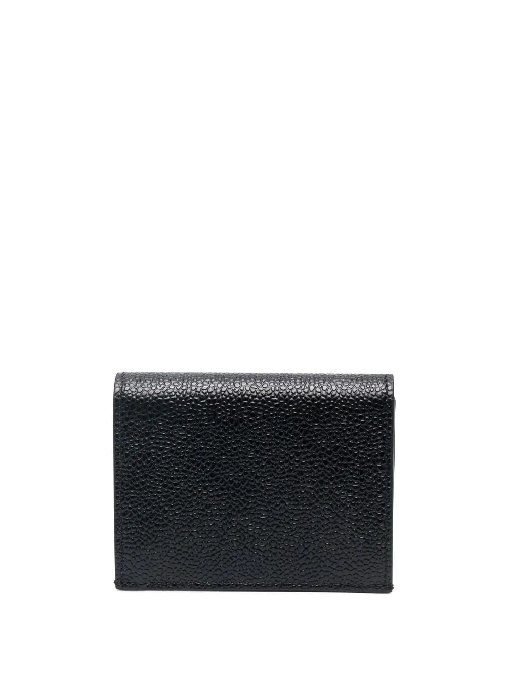THOM BROWNE Pebble Grain Leather Double Card Holder