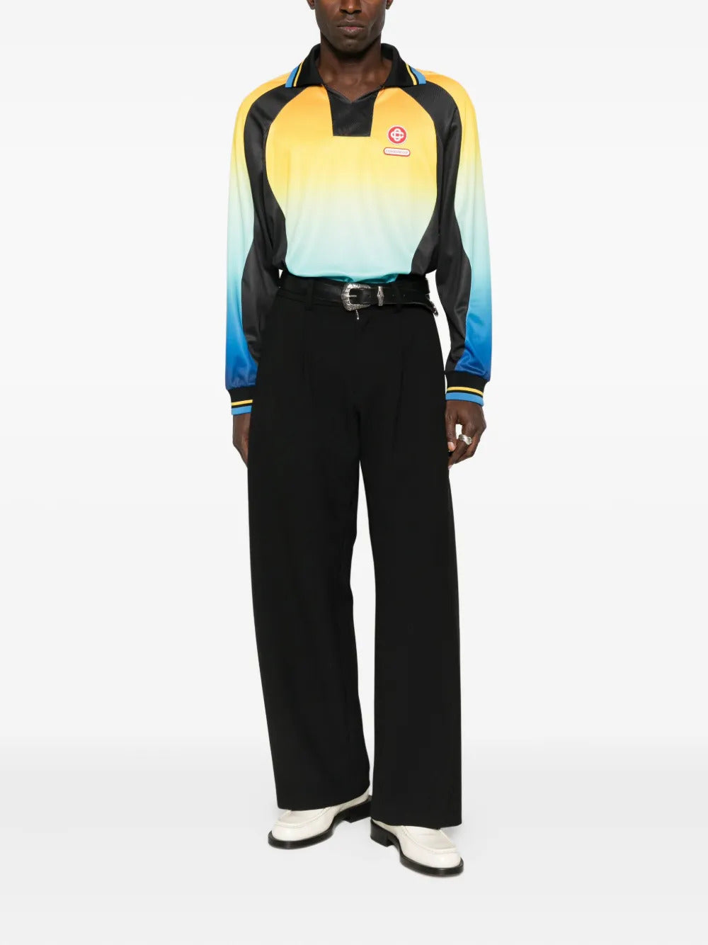 CASABLANCA Gradient Long Sleeve Football T-Shirt