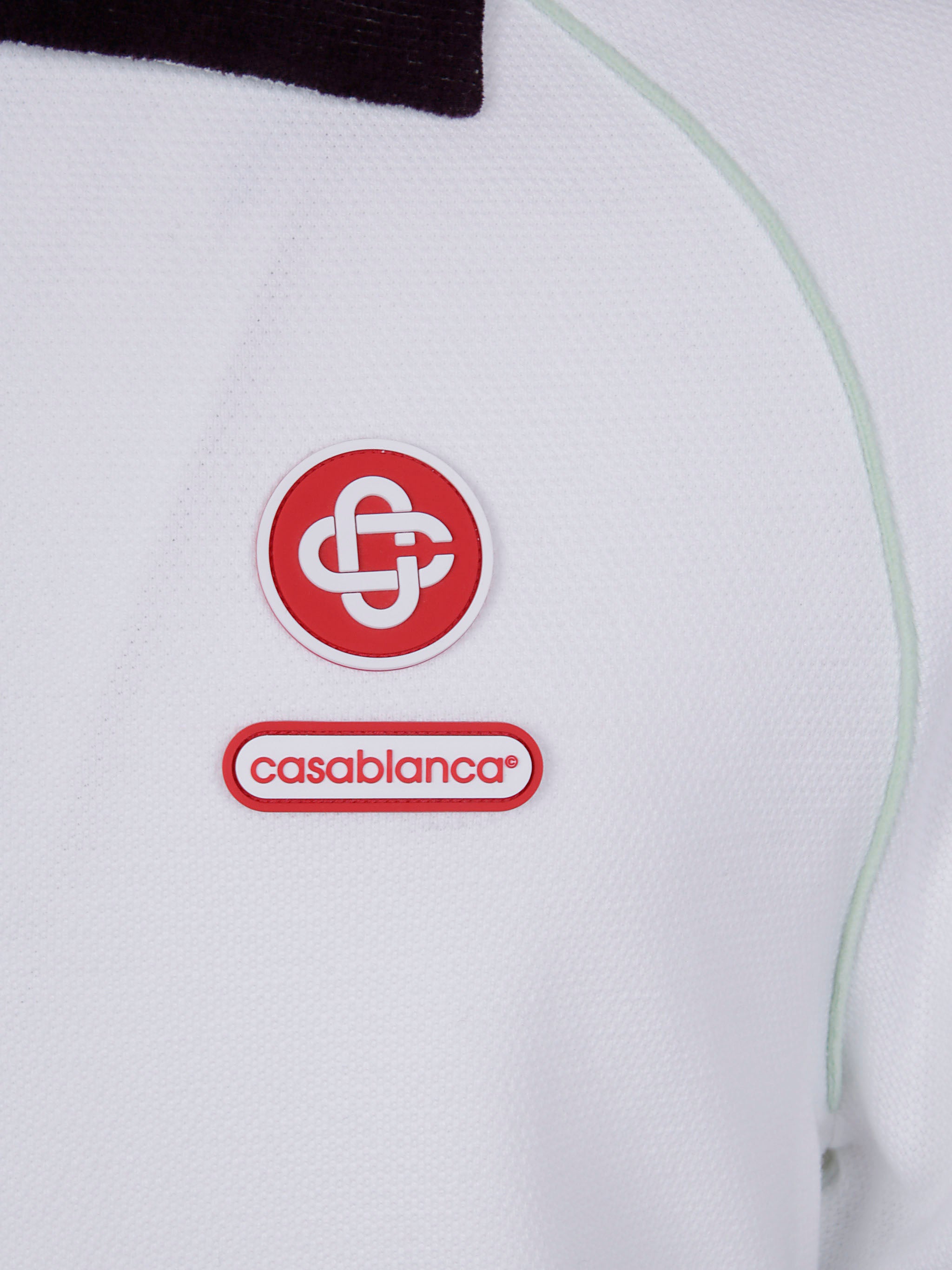 CASABLANCA Chenille Collar Raglan Polo for Men