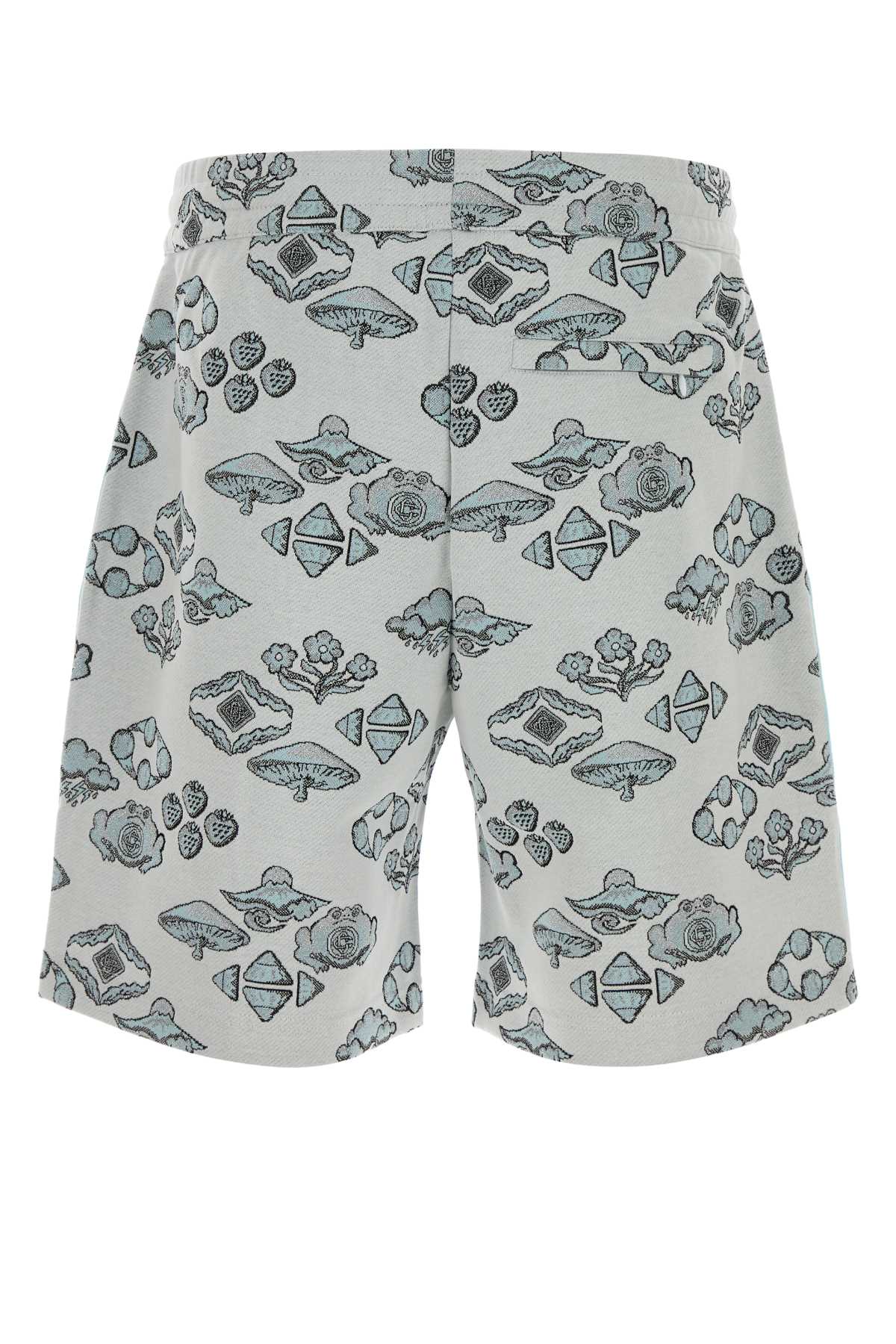 CASABLANCA Embroidered Stretch Jacquard Bermuda Shorts