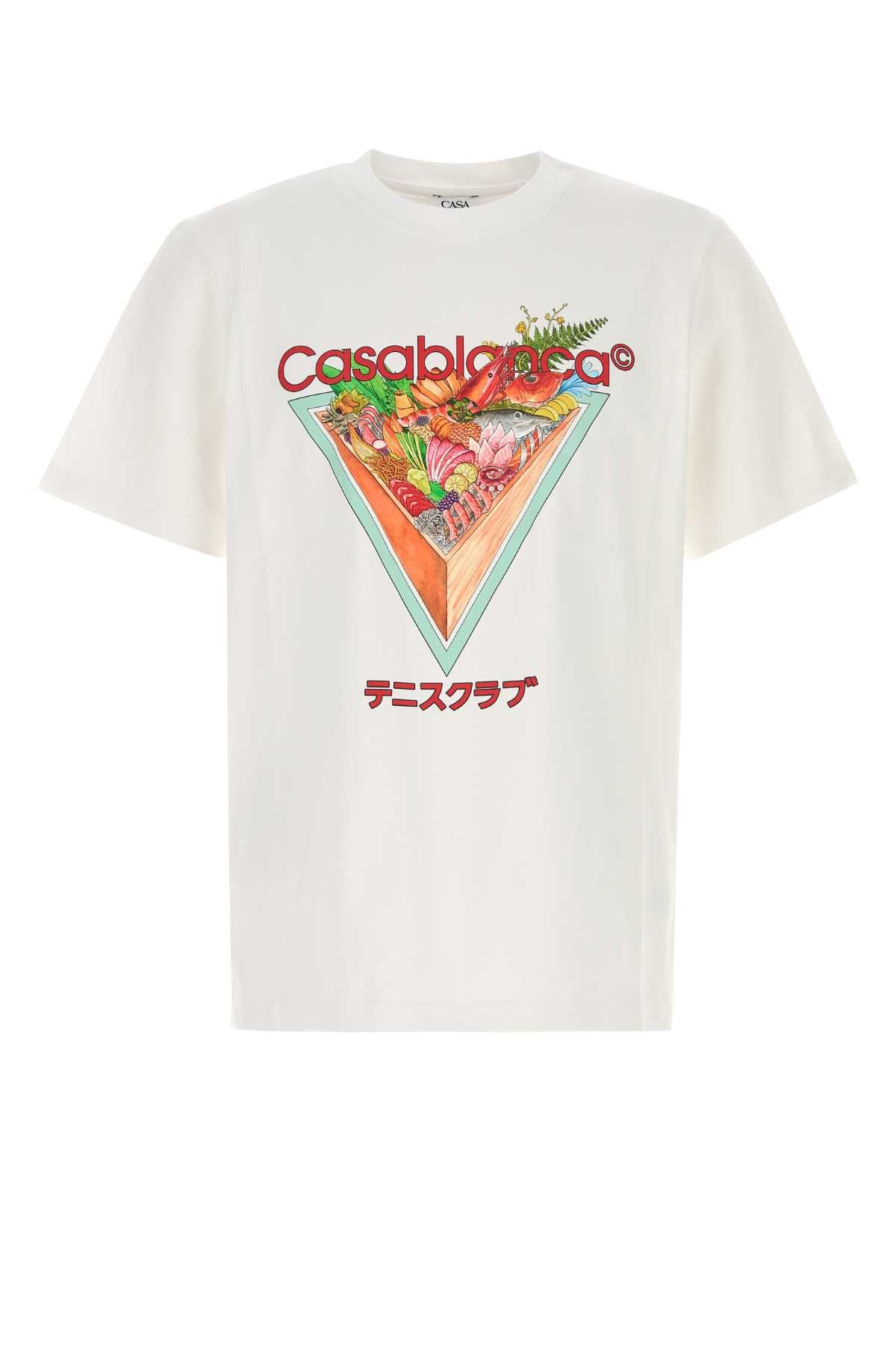 CASABLANCA Multicolour Organic Cotton T-Shirt for Men - FW25 Collection