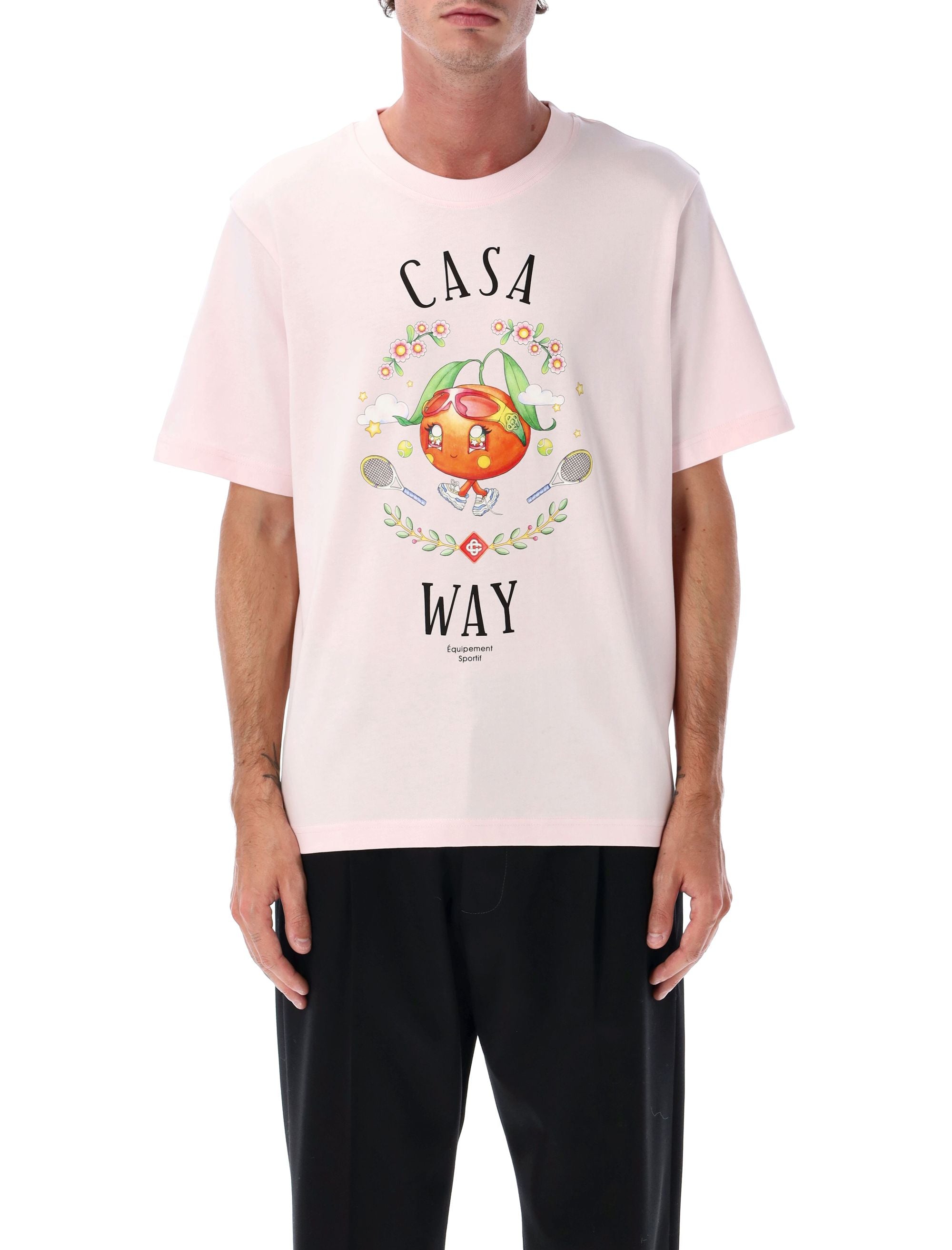 CASABLANCA Relaxed Fit Kawaii Orange Mascot T-Shirt