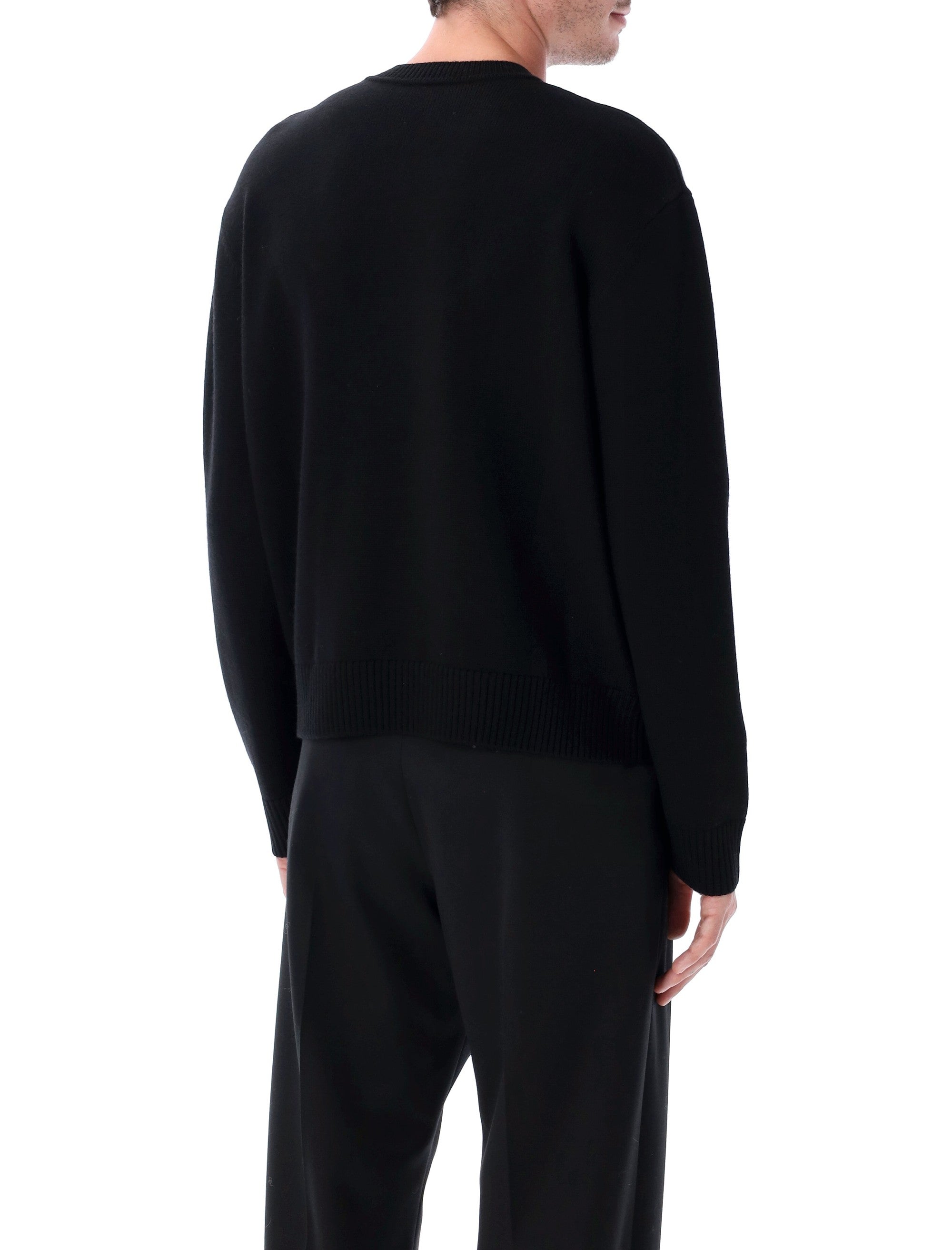 CASABLANCA Character Intarsia Crew Sweater - Size L