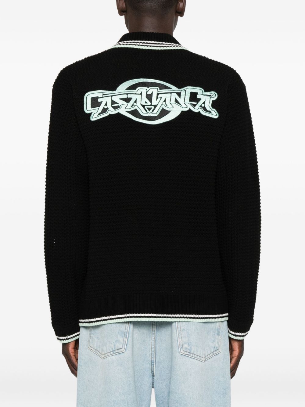 CASABLANCA Long-Sleeved Crochet Shirt - Size M