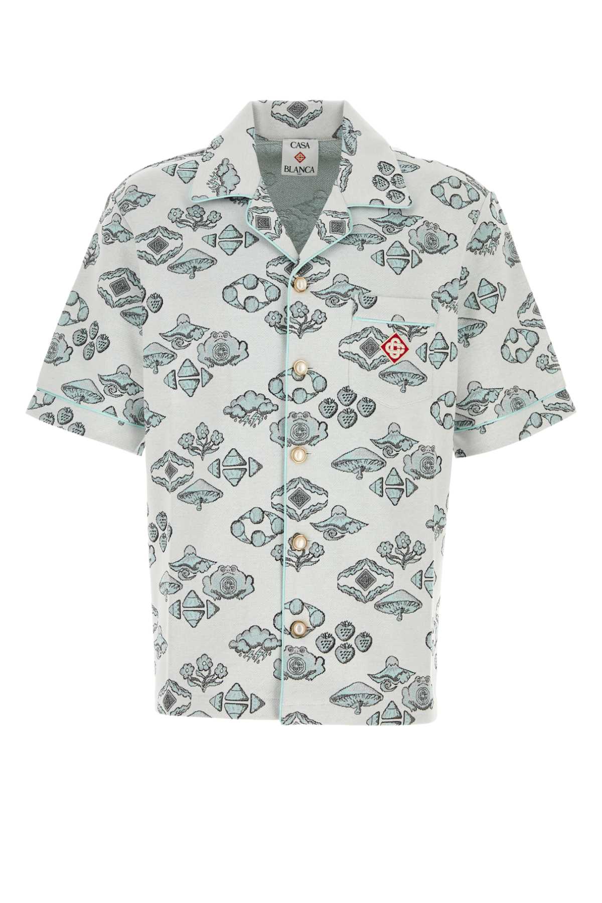 CASABLANCA Embroidered Stretch Jacquard Shirt for Men