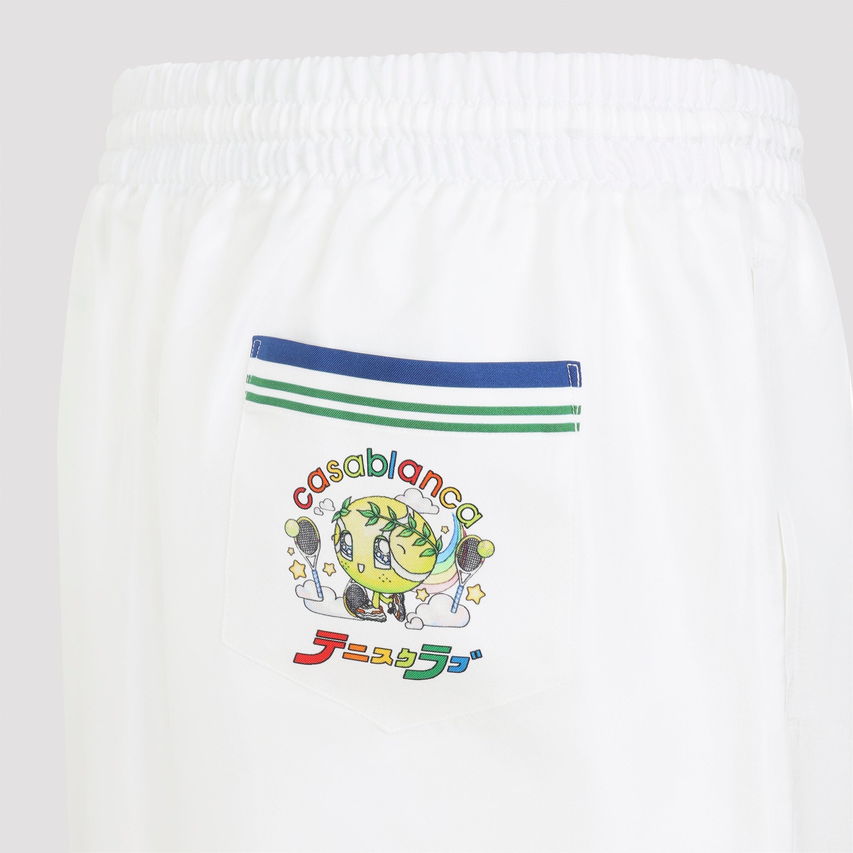 CASABLANCA Men's Silk Drawstring Shorts - Fall/Winter 2025