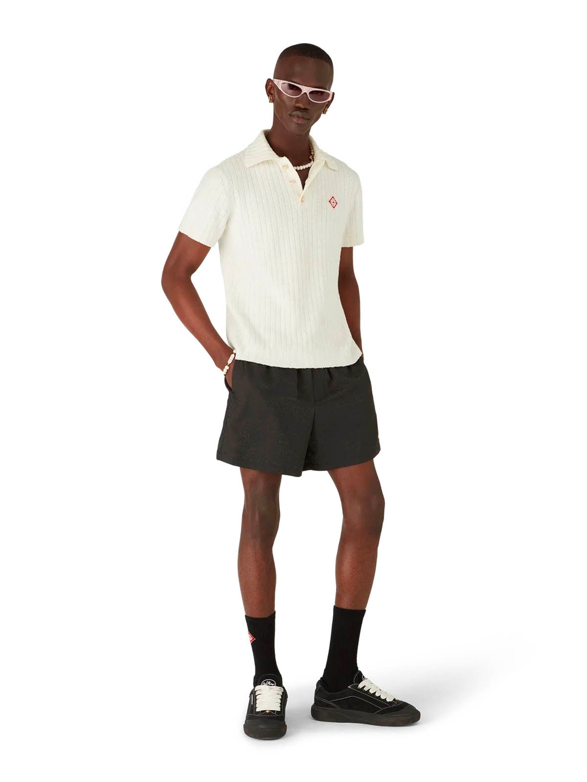 CASABLANCA Jacquard Monogram Mini Swim Shorts