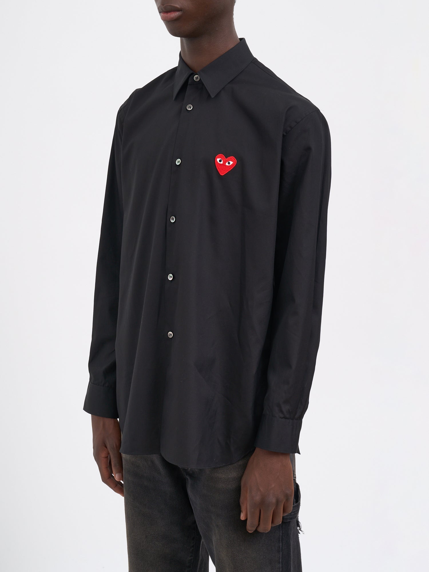 COMME DES GARÇONS PLAY Logo Appliqué Cotton Shirt for Men