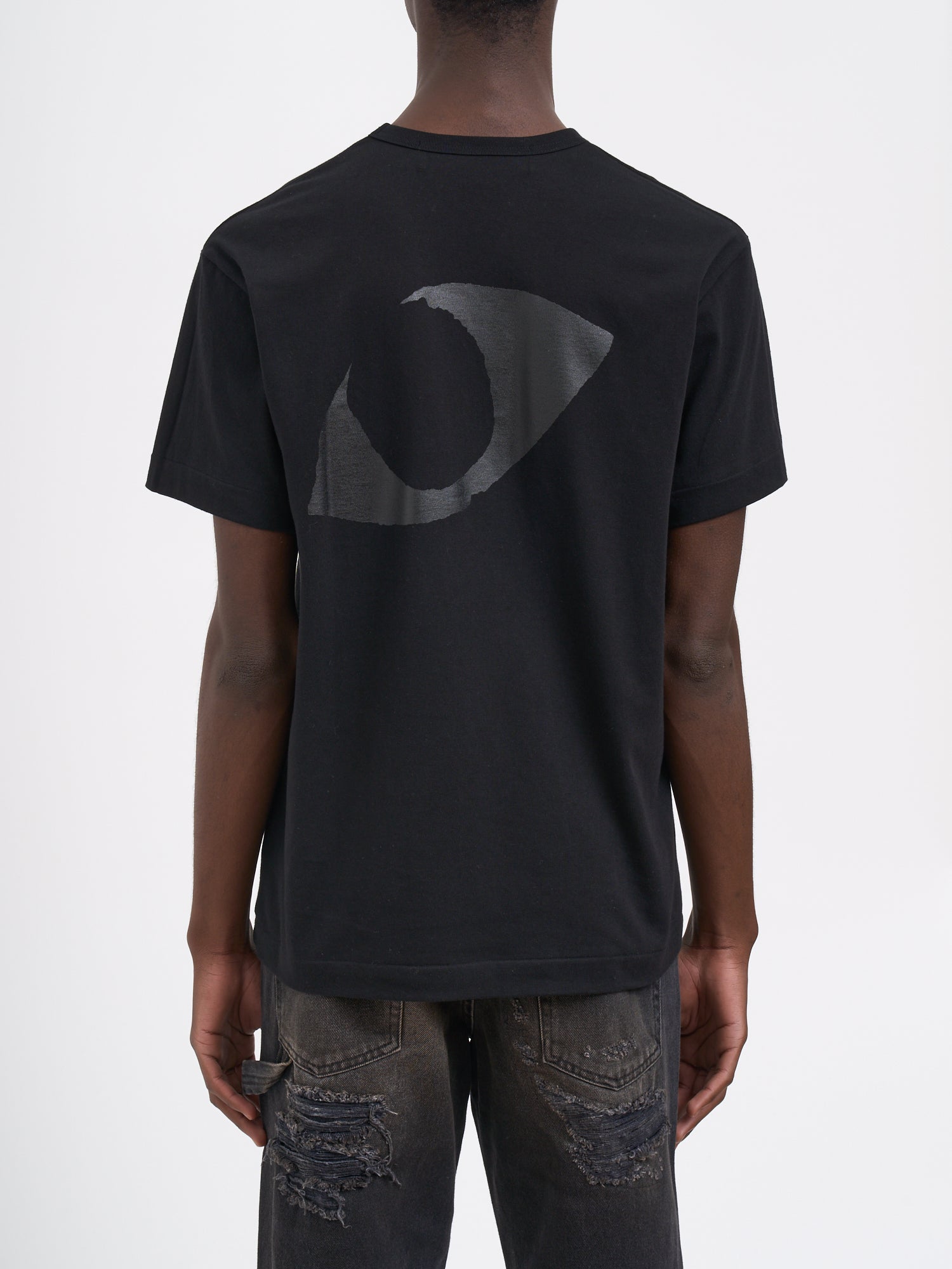 COMME DES GARÇONS PLAY Cotton Logo Crewneck T-Shirt - Size L