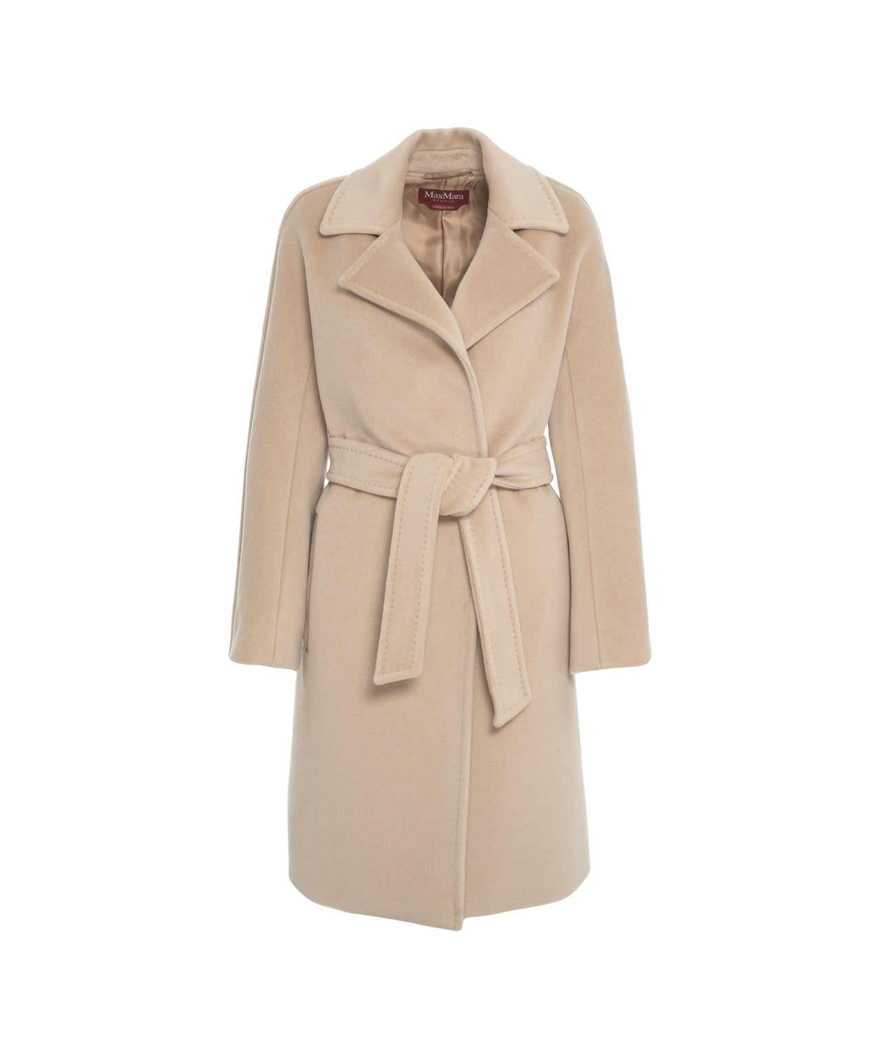 MAX MARA Timeless Elegance Women's Jacket with Wide Lapels and Waist Belt