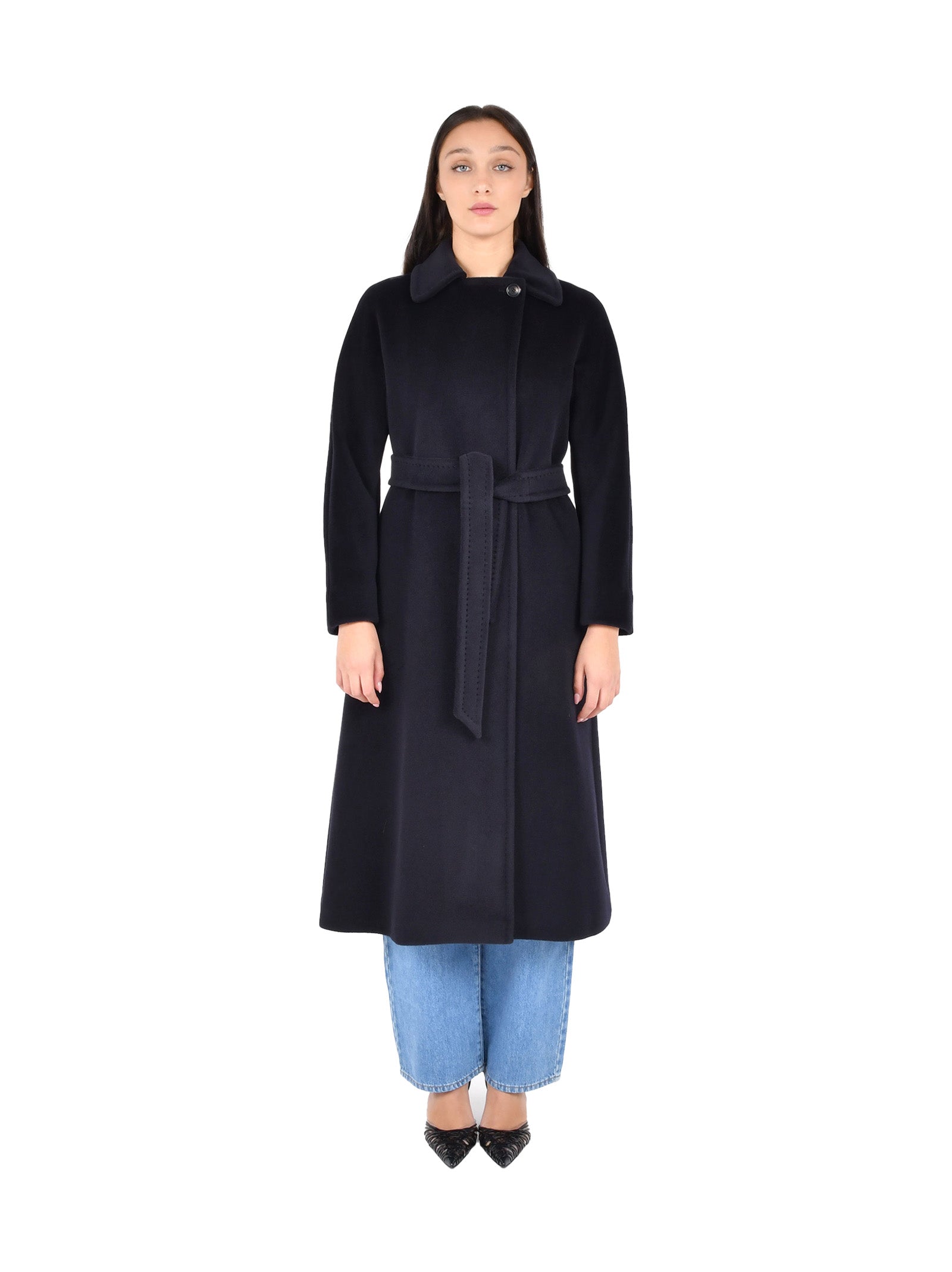 MAX MARA Midi Wrap Jacket with Stylish Waist Belt for Women