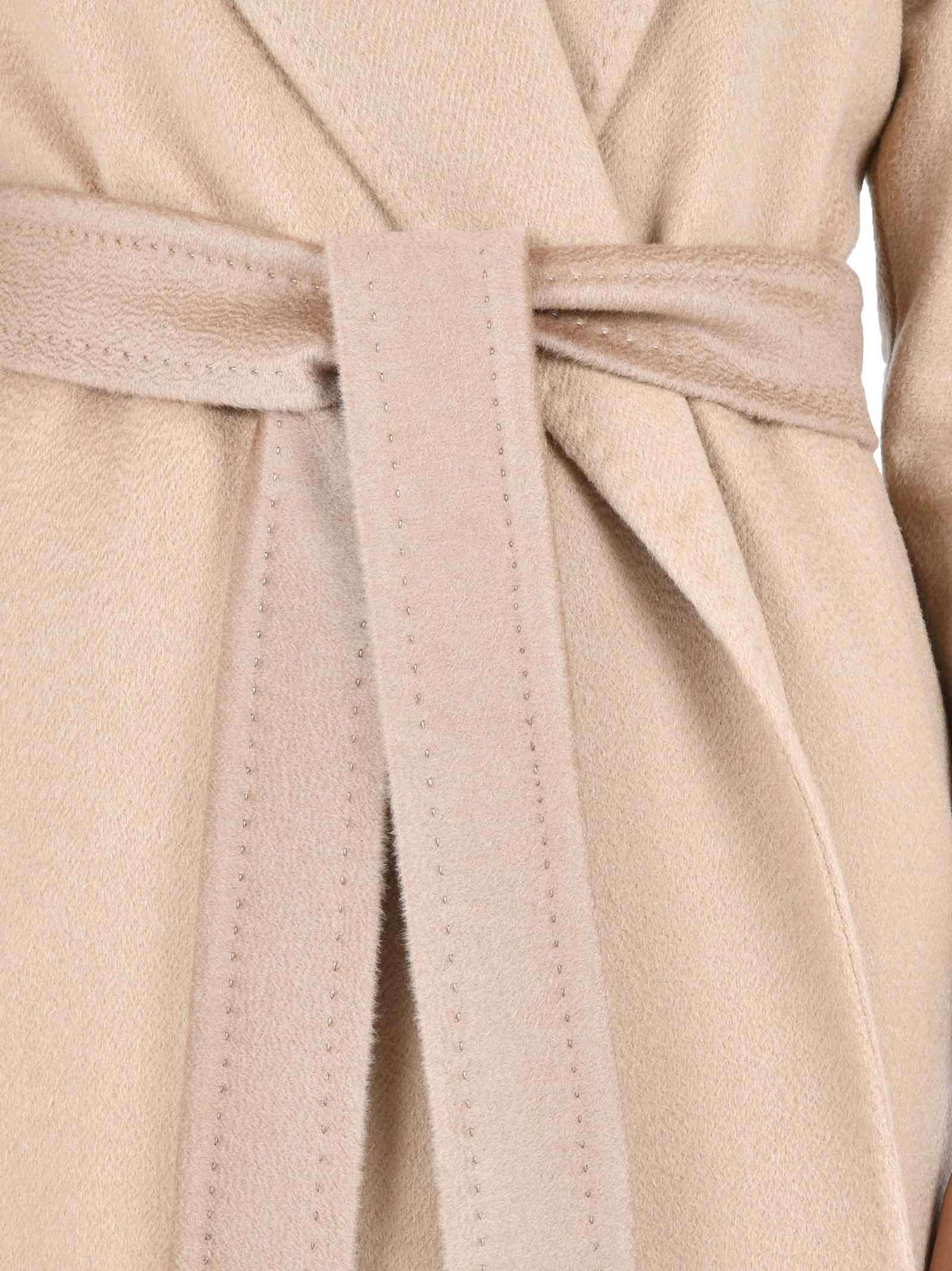 MAX MARA Chic Camel Coat with Waist Belt for Women