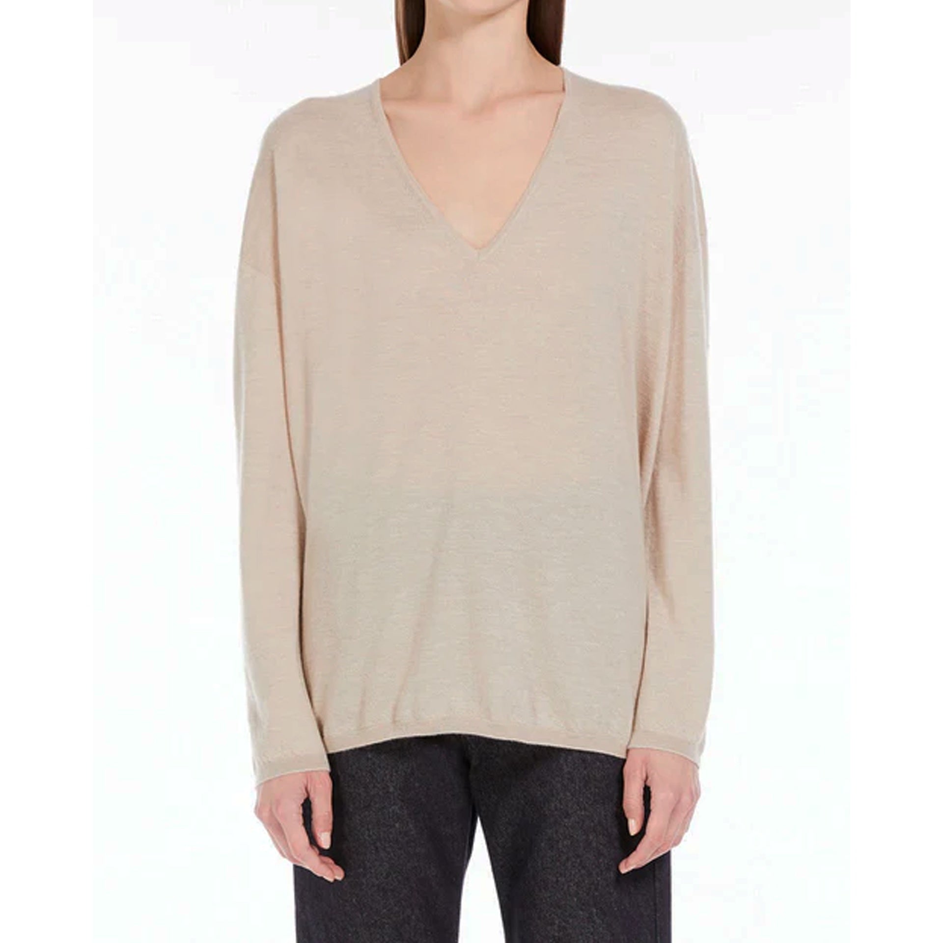 MAX MARA Chic Oversized V-Neck Jumper