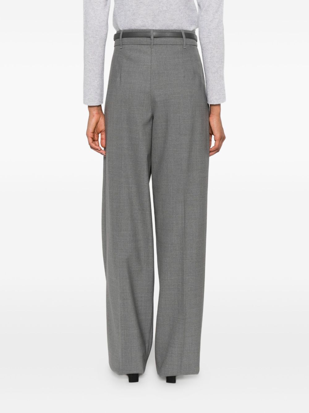 MAX MARA Elegant Wool Twill Trousers with Belt for Women