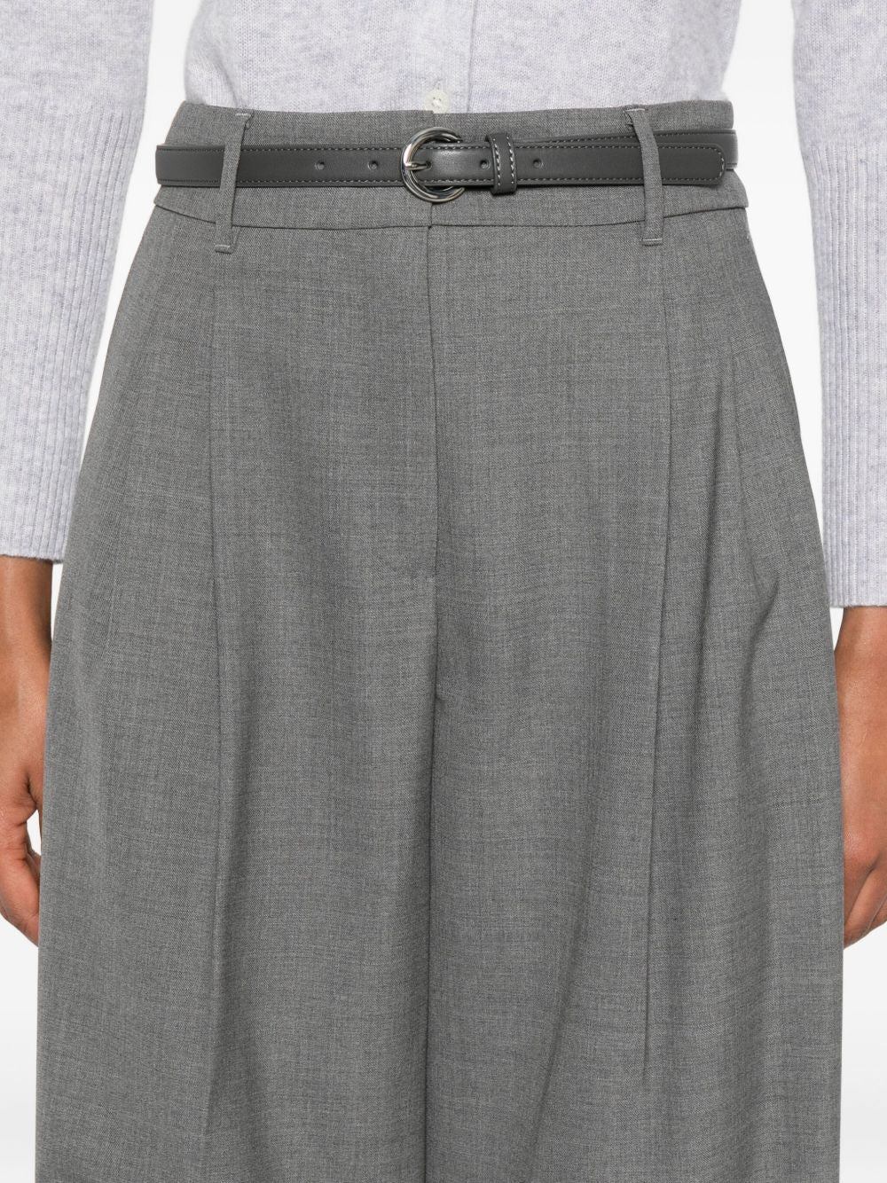 MAX MARA Elegant Wool Twill Trousers with Belt for Women
