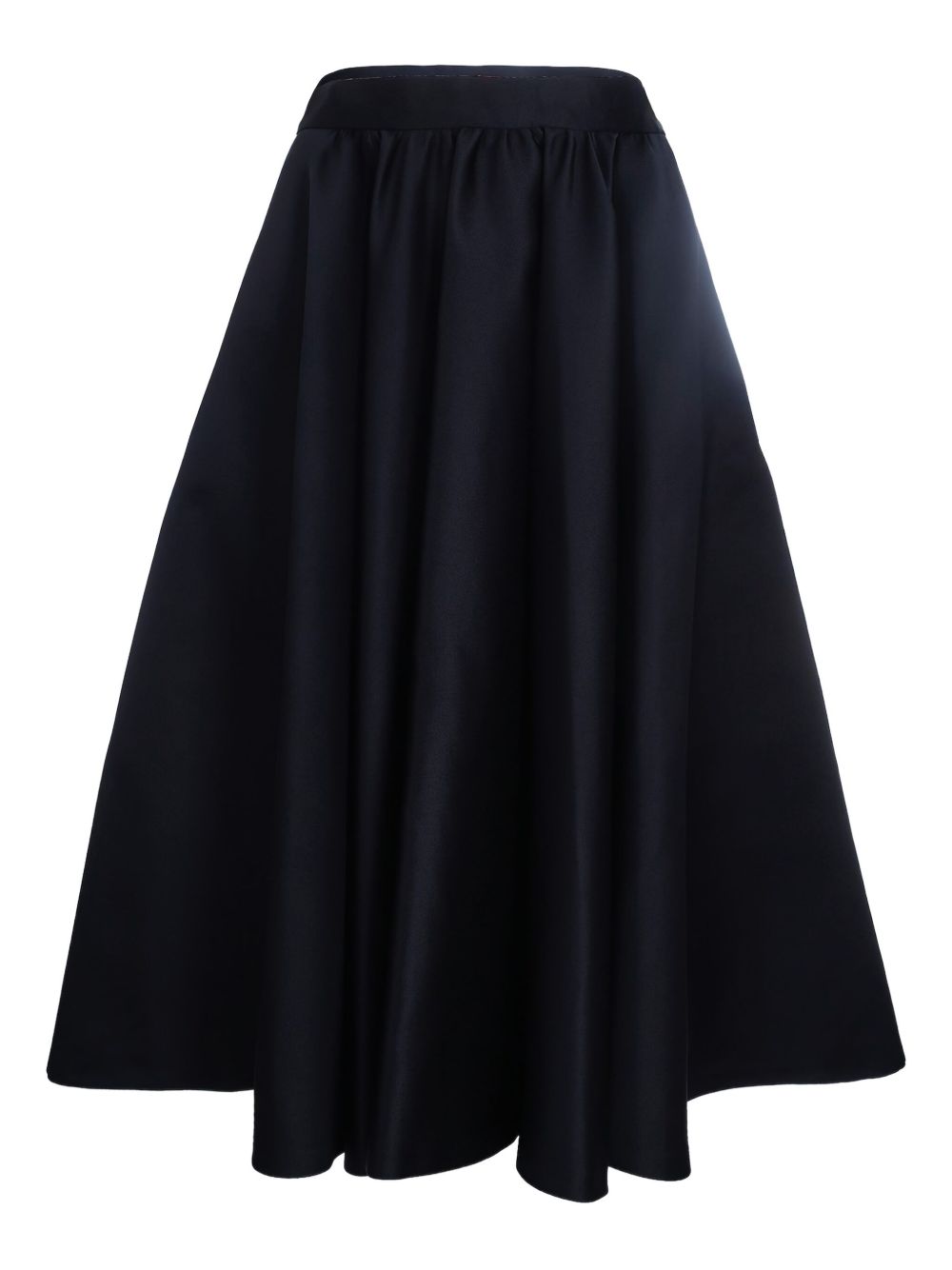 MAX MARA Duchesse Midi Skirt with Wide Pleats