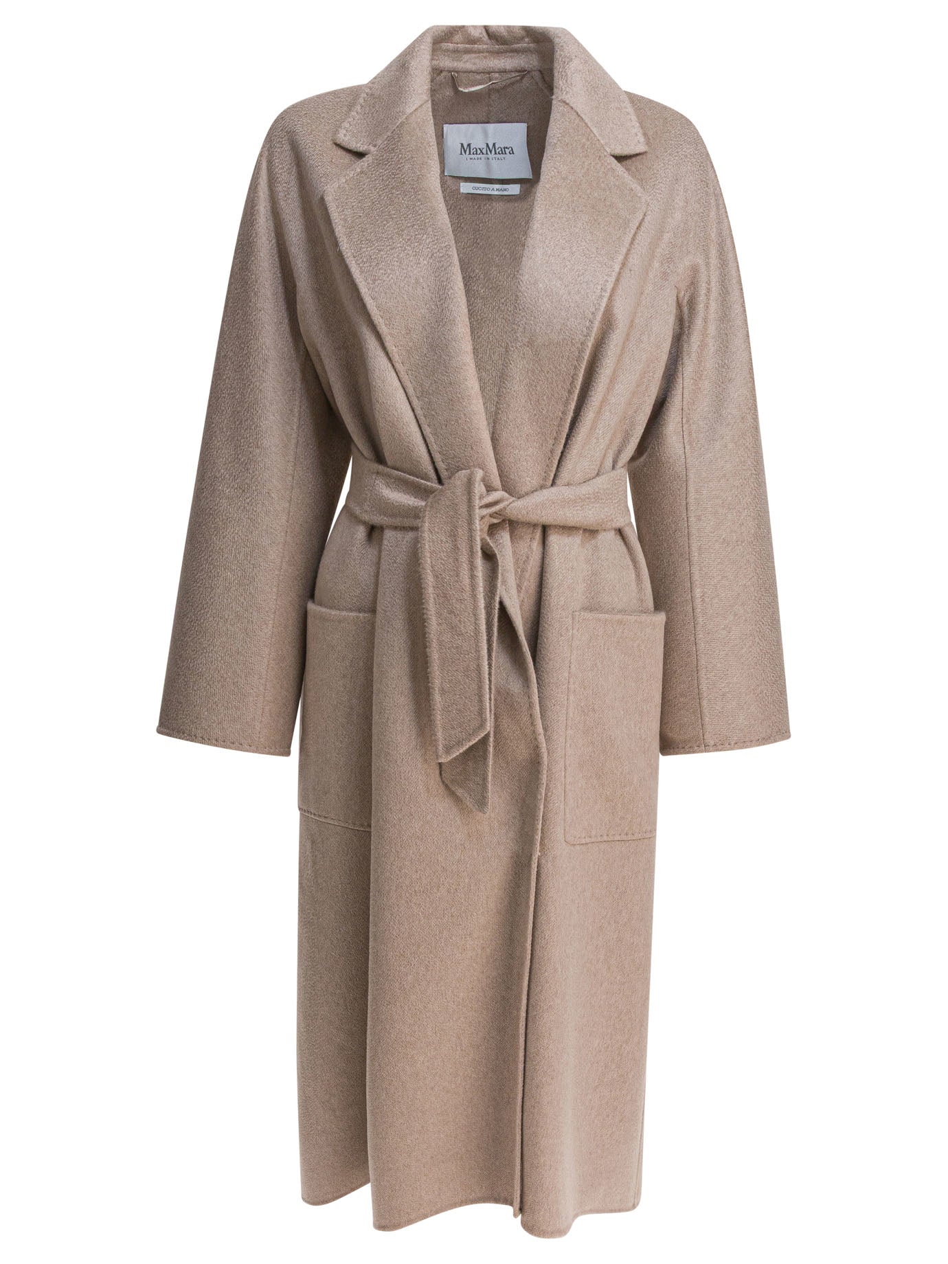 MAX MARA Elegant Relaxed Fit Jacket with Coordinating Belt