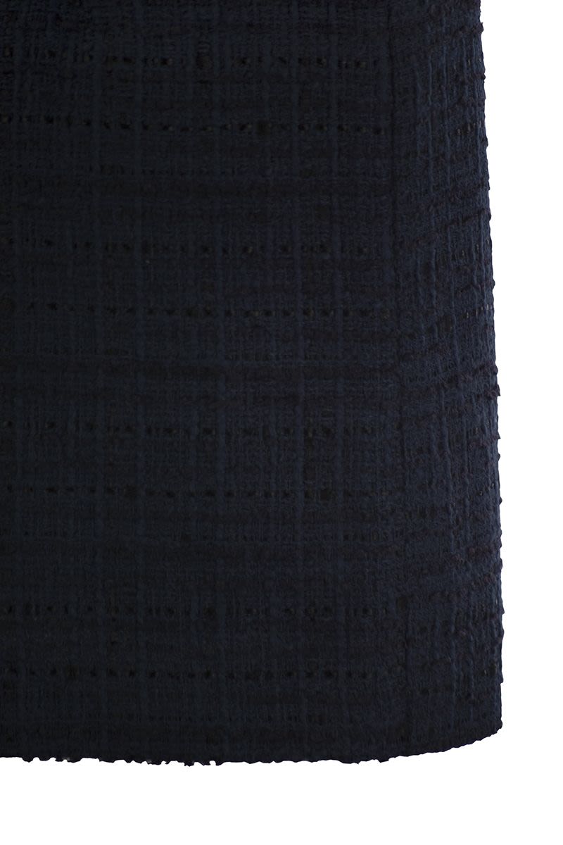 TAGLIATORE High Waist Tweed Mini Skirt