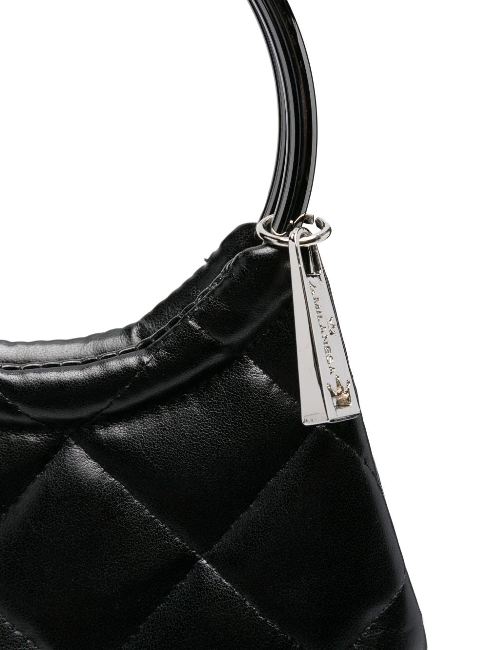 LA MILANESA Mini Fringed Handbag with Circular Top-Handle